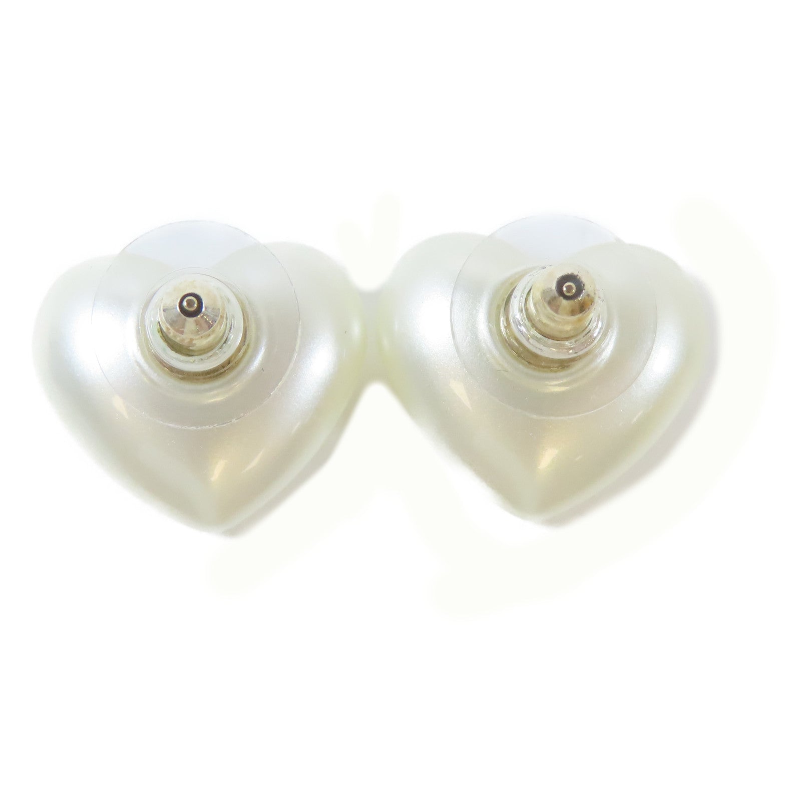 CHANEL 【激減優惠】PVC/水晶Pierced Earrings耳環白色