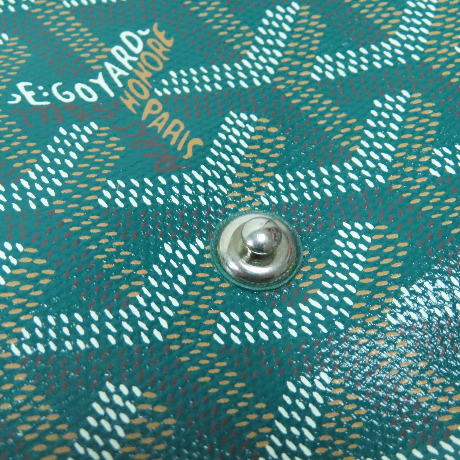 GOYARD 塗層帆布Shoulder Bag銀扣肩背袋綠色