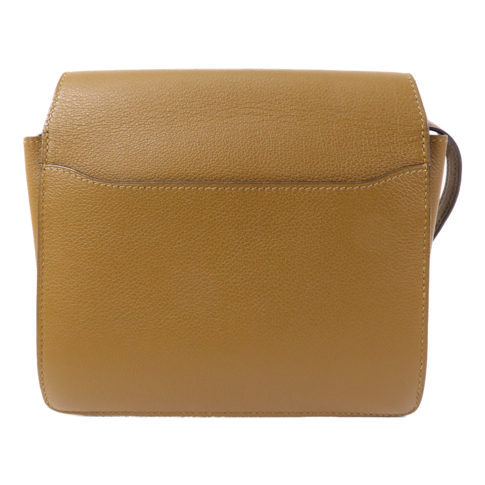HERMES Evercolor皮革Roulis Mini銀扣肩背袋Alezan