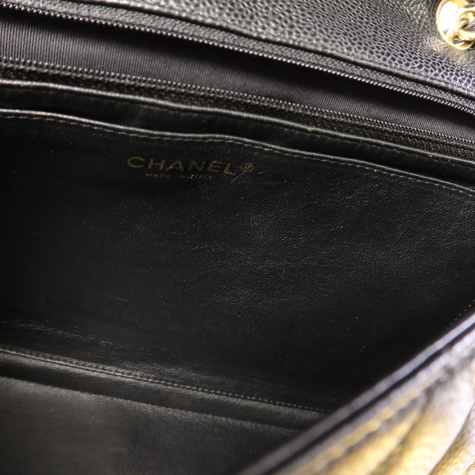 CHANEL 牛皮皮革Large Classic金扣鏈帶肩背袋