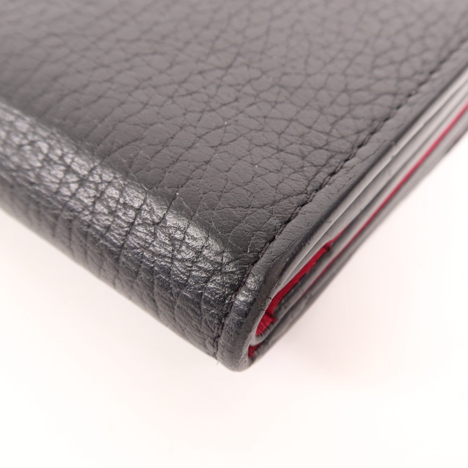 LOUIS VUITTON Taurillon皮革Capucines XS Wallet金扣短錢包