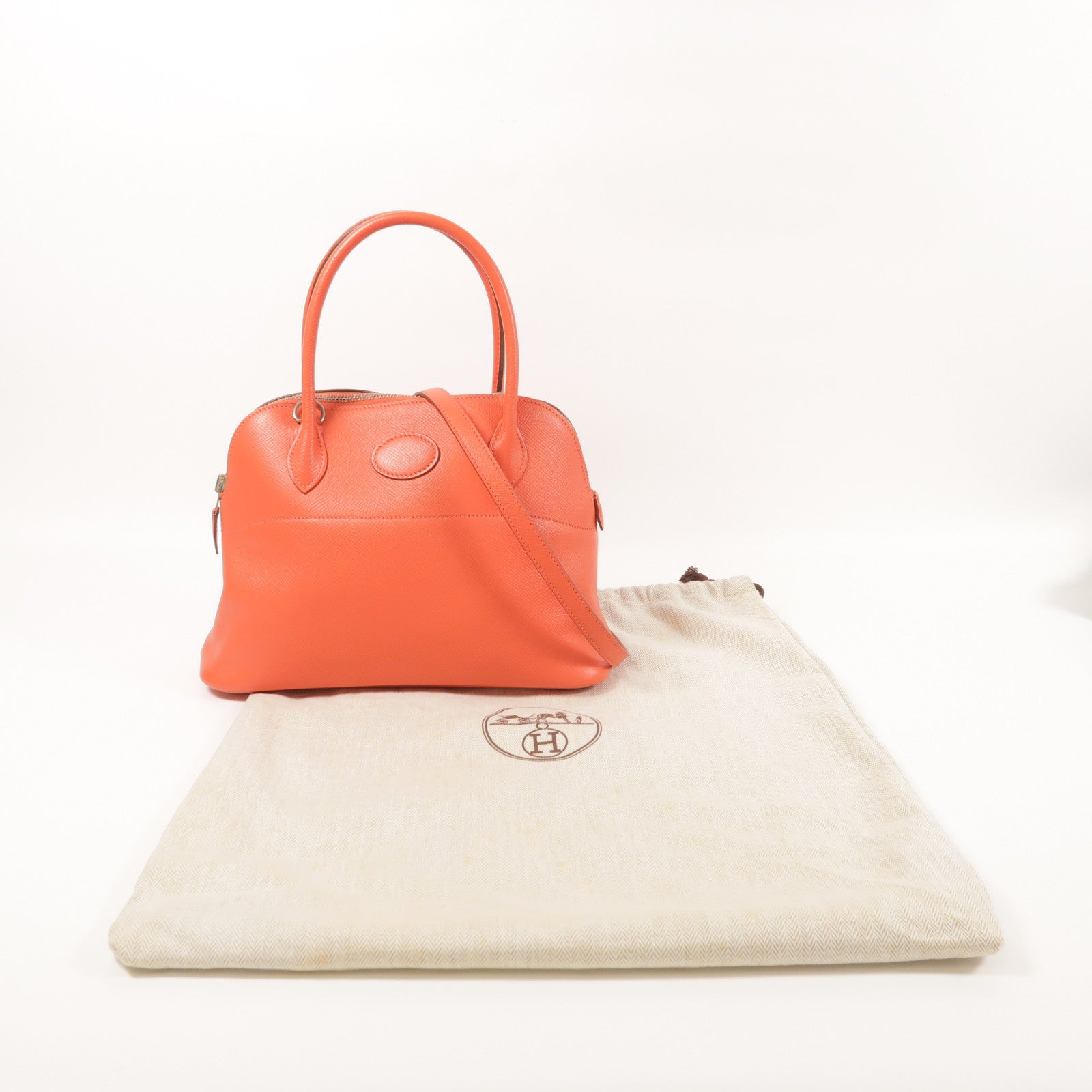 HERMES Epsom皮革Bolide 27銀扣手挽肩背兩用袋