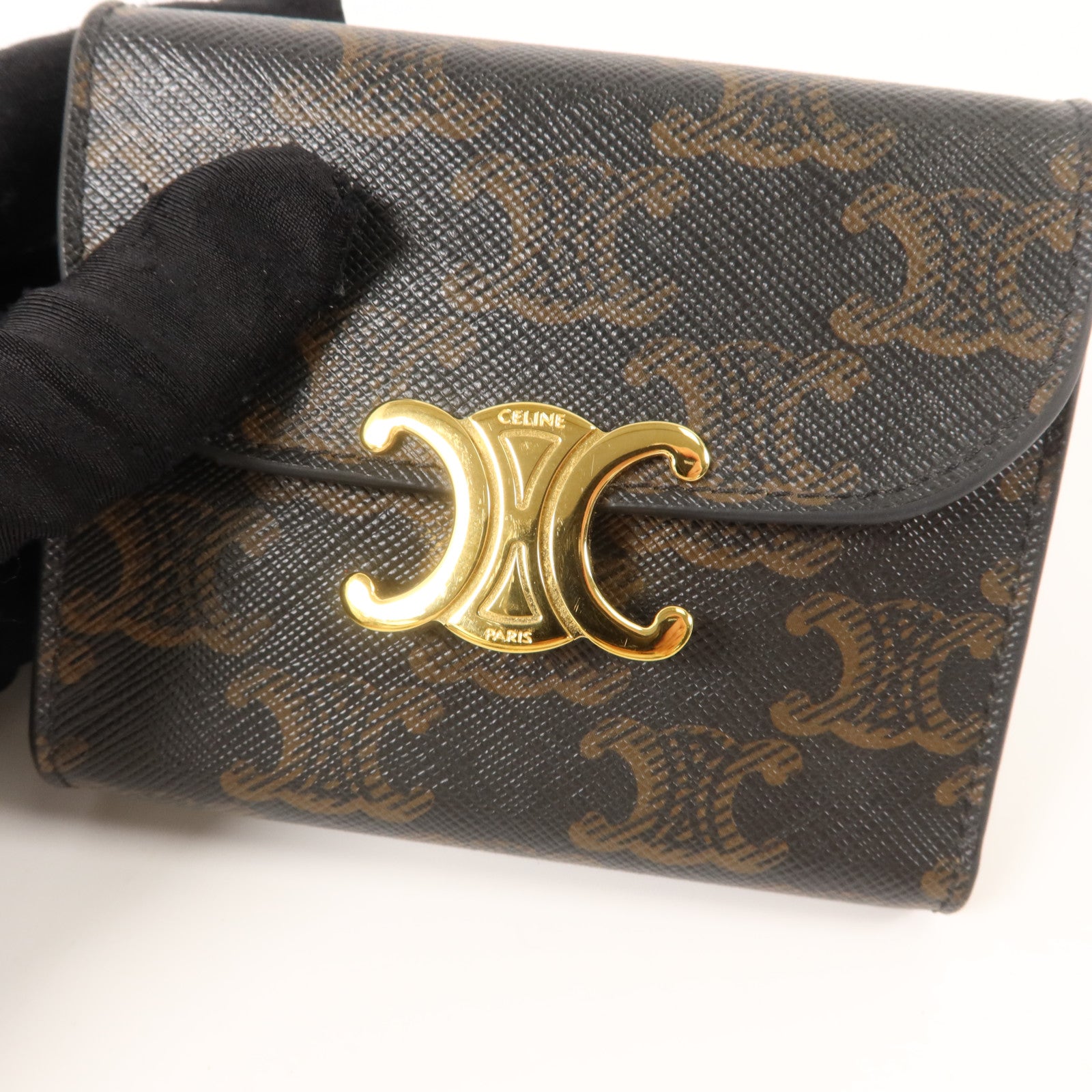 CELINE 塗層帆布Triomphe Wallet錢包