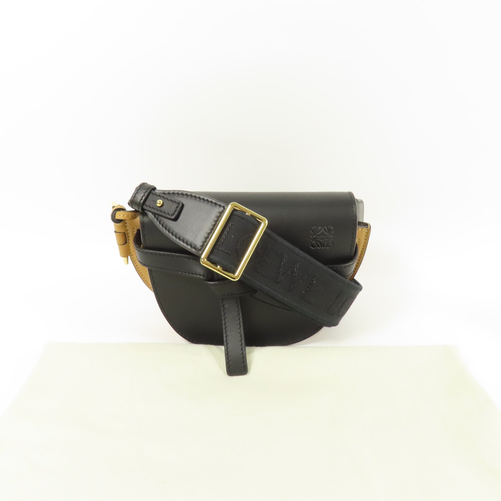 LOEWE 牛皮皮革Mini Gate金扣肩背袋