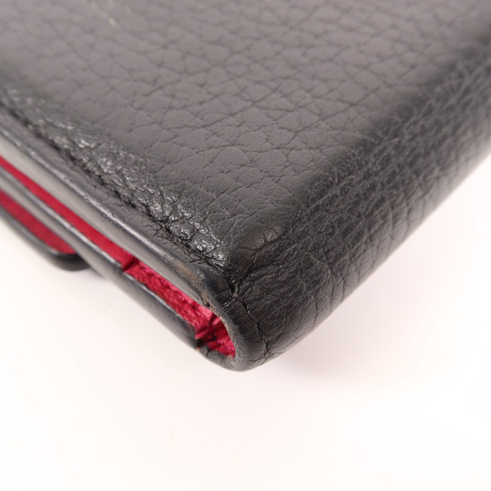 LOUIS VUITTON Taurillon皮革Capucines XS Wallet金扣短錢包