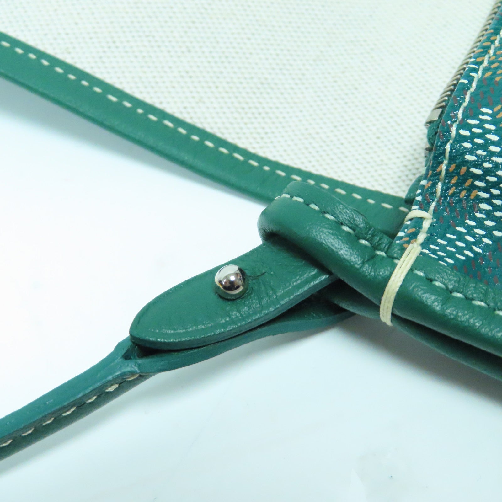GOYARD 塗層帆布Shoulder Bag銀扣肩背袋綠色