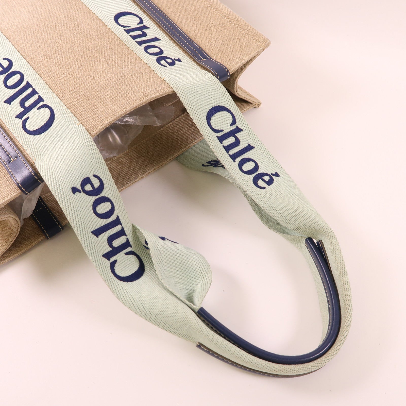 Chloe 帆布Woody Tote Bag手挽袋