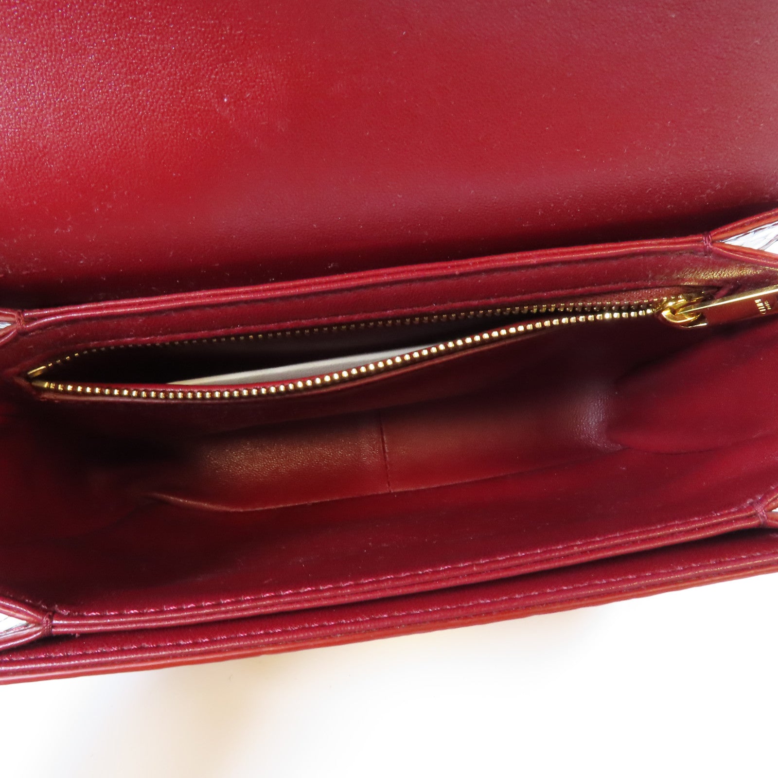 CELINE 蛇皮皮革Triomphe Shoulder Bag金扣肩背袋紅色
