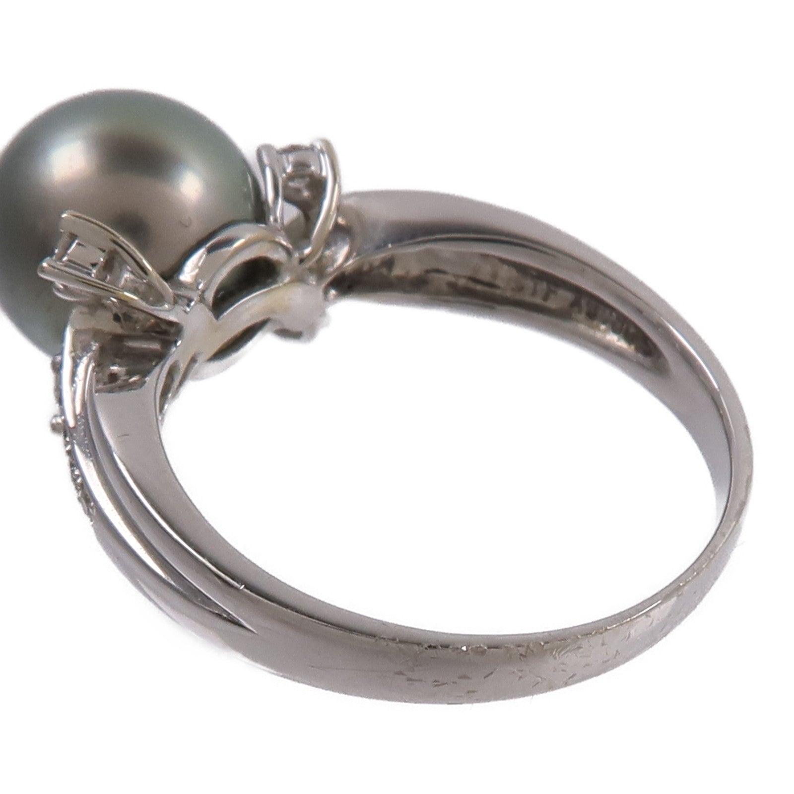 JEWELRY 18K白金Pearl Diamond Ring珍珠/鑽石戒指