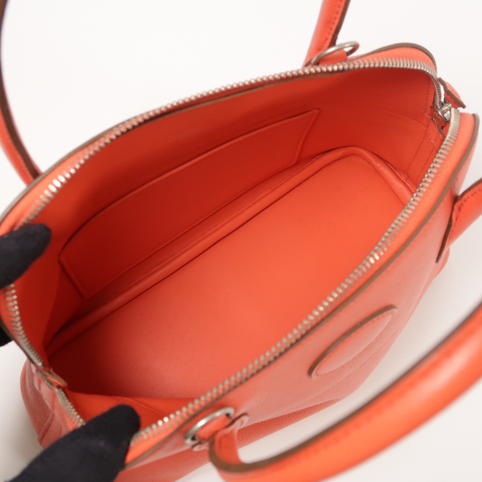 HERMES PHW Bolide 27 2 Way Shoulder Bag Veau Epsom Leather Red