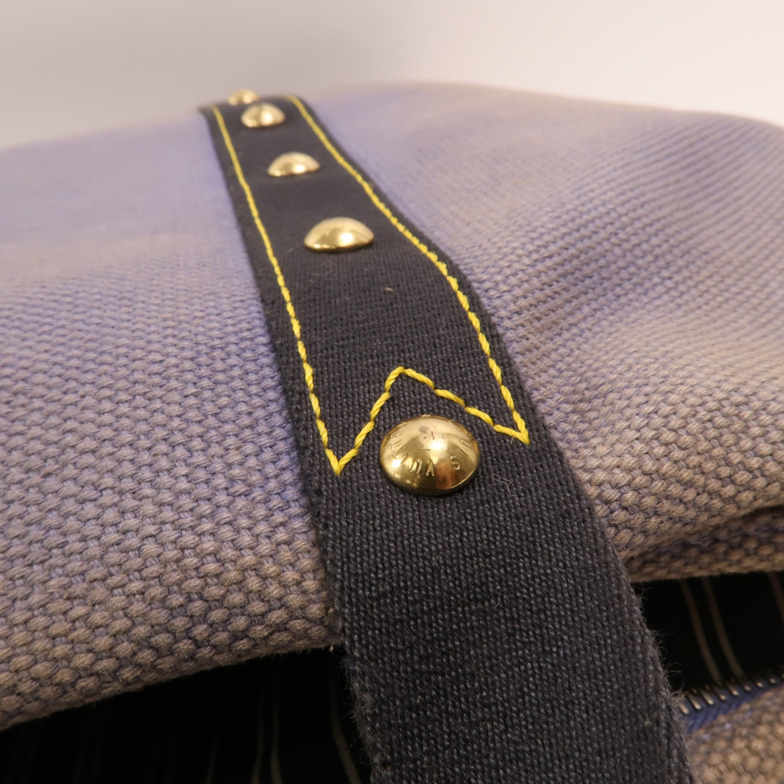 LOUIS VUITTON 帆布Antique Cabas GM金扣手挽袋