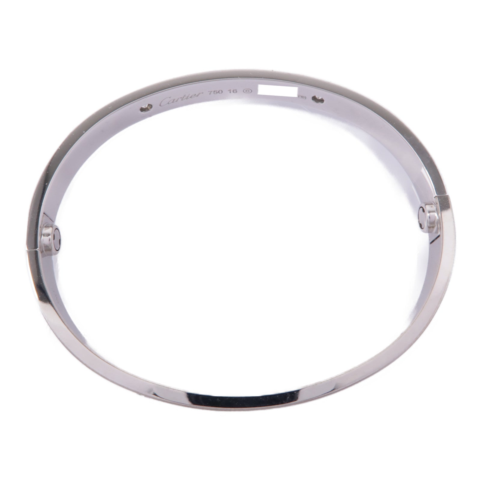 CARTIER 18K白金Love Bracelet 4P Diamond鑽石手鐲Cartier#16