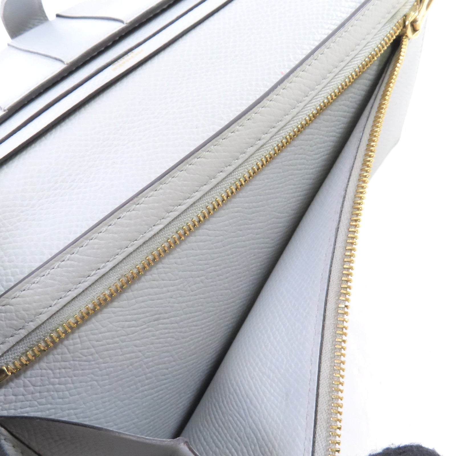HERMES (PRICE DOWN) GHW Bearn W Snap Long Wallet Epsom Leather Y7 Bleu Orage Light-Blue