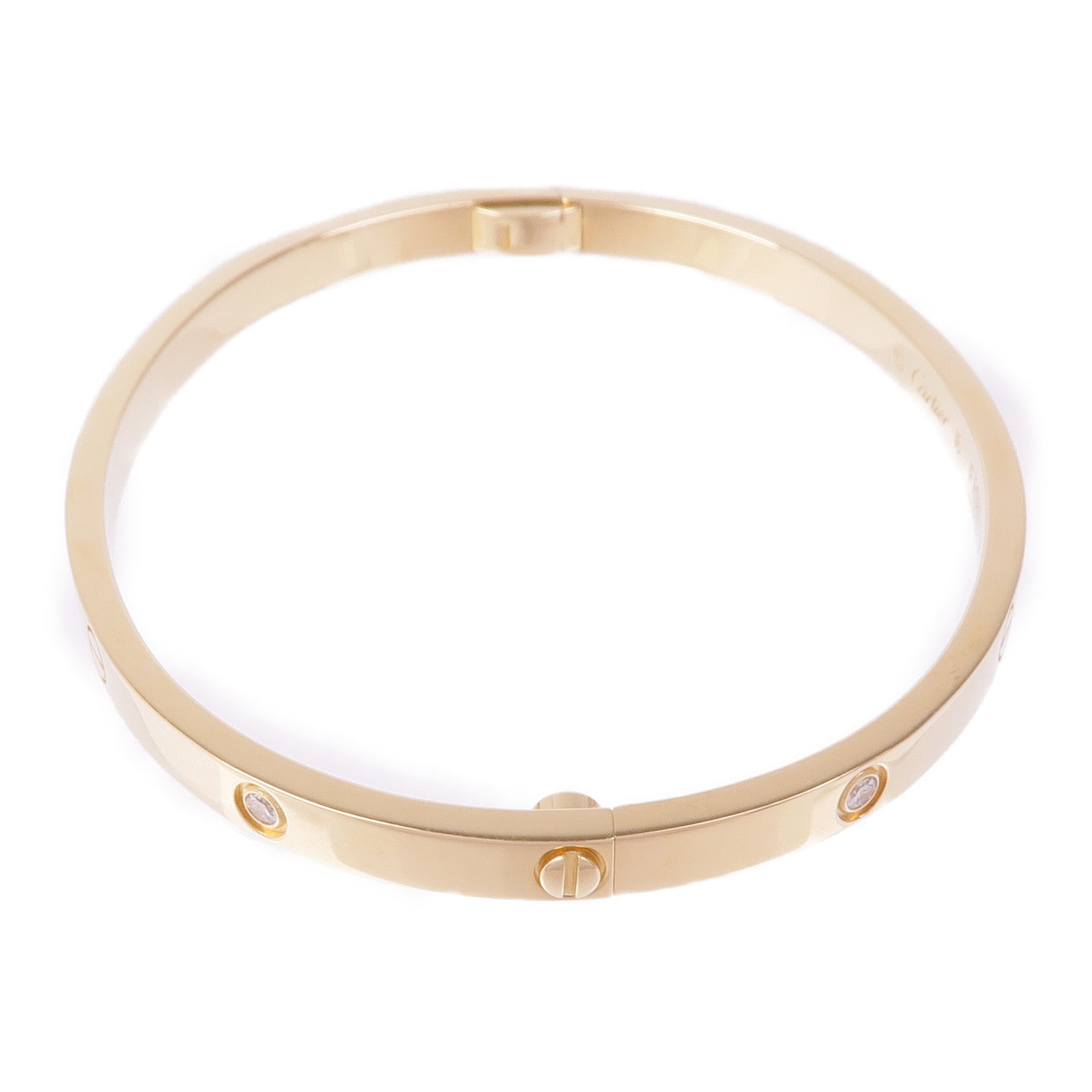CARTIER 18K黃金Love Bracelet 6P Diamond鑽石手鐲Cartier#16