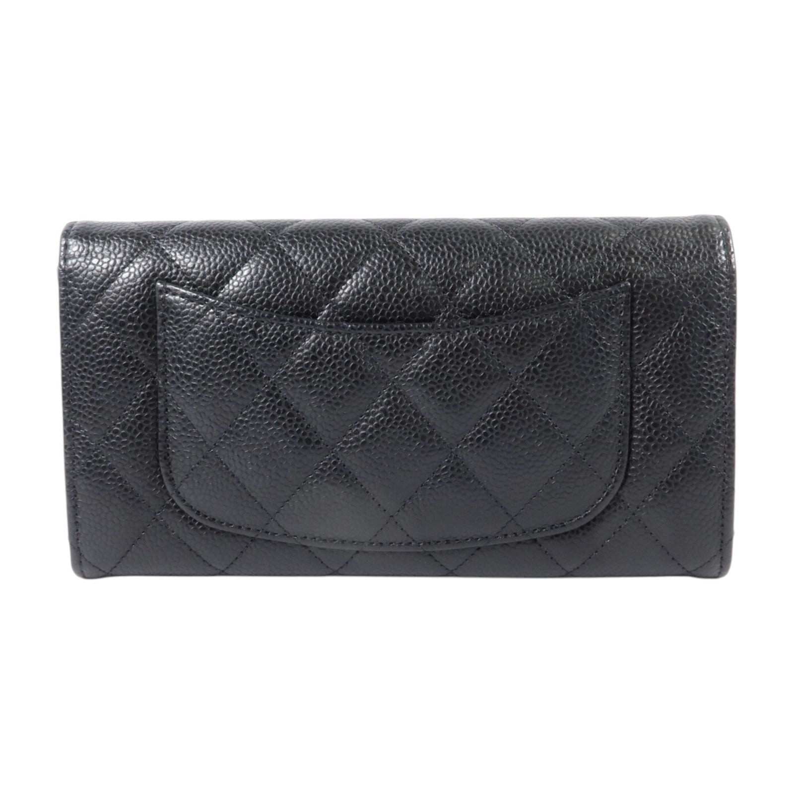 CHANEL 牛皮皮革Classic Flap Long Wallet金扣長錢包