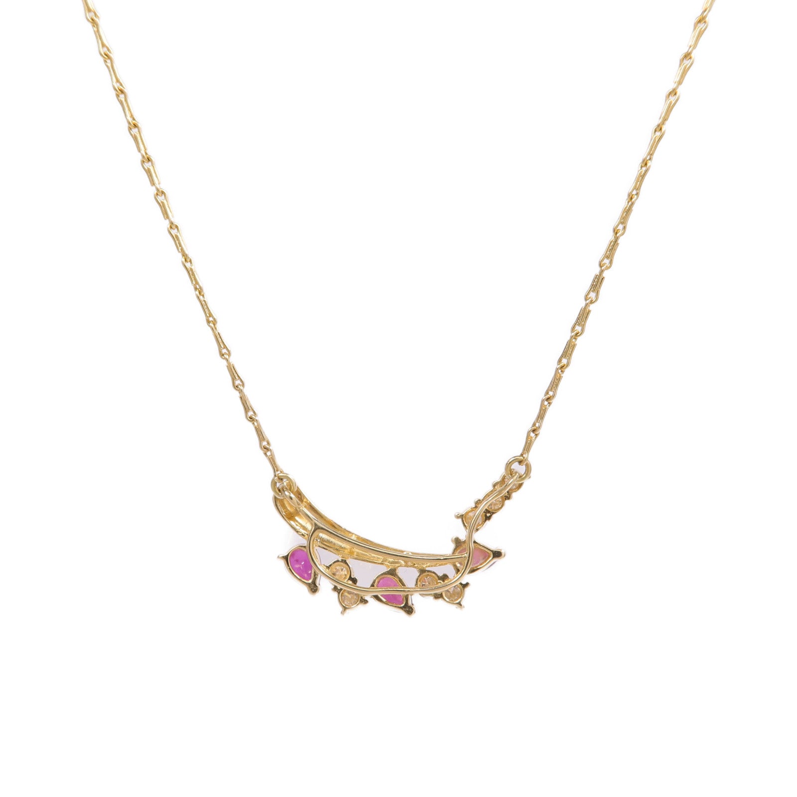 JEWELRY 【激減優惠】18K黃金Ruby Diamond Necklace紅寶石/鑽石項鍊