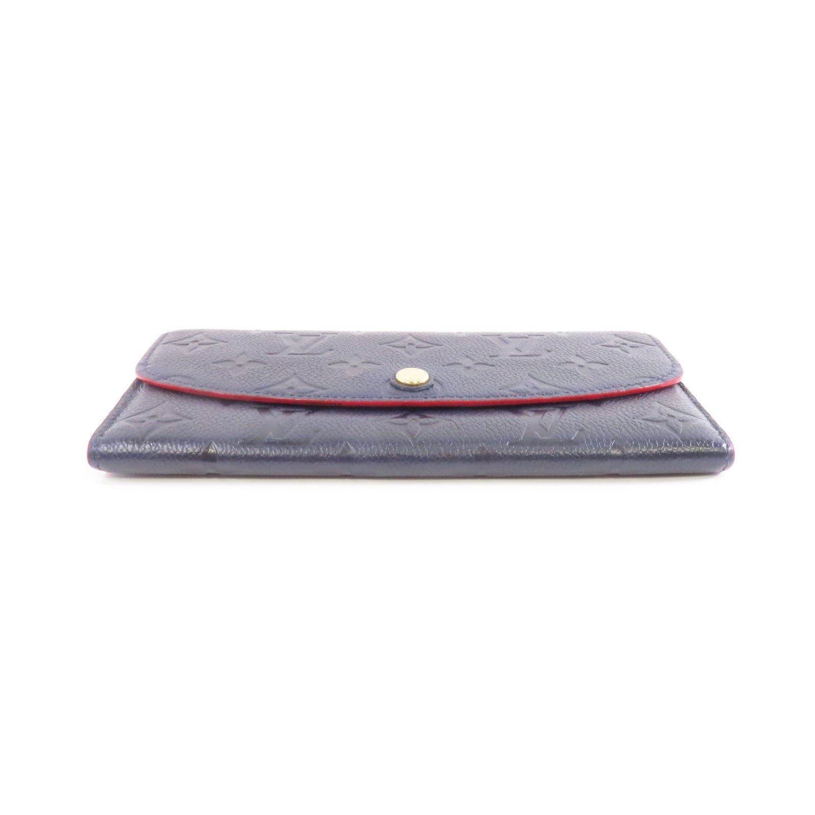 LOUIS VUITTON Monogram Empreinte Portefeuille Emily金扣長錢包深藍色