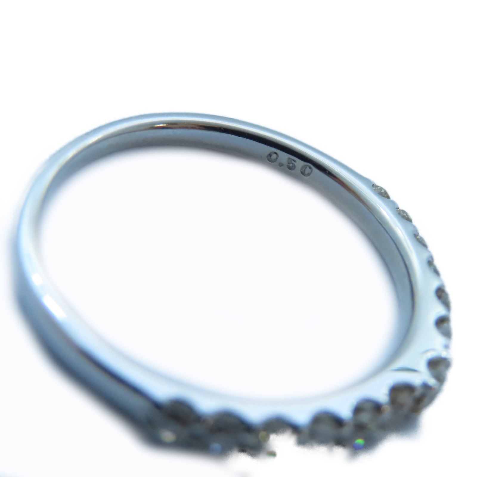 JEWELRY 18K白金Diamond Ring 0.50ct鑽石戒指US#7.25