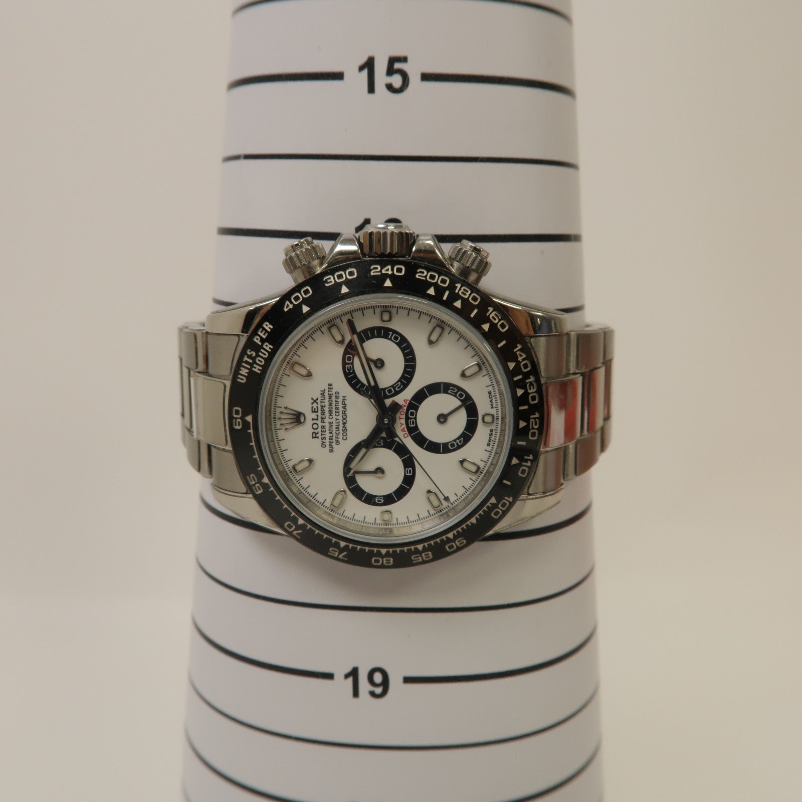 ROLEX Daytona 40mm不鏽鋼自動機芯手錶白色