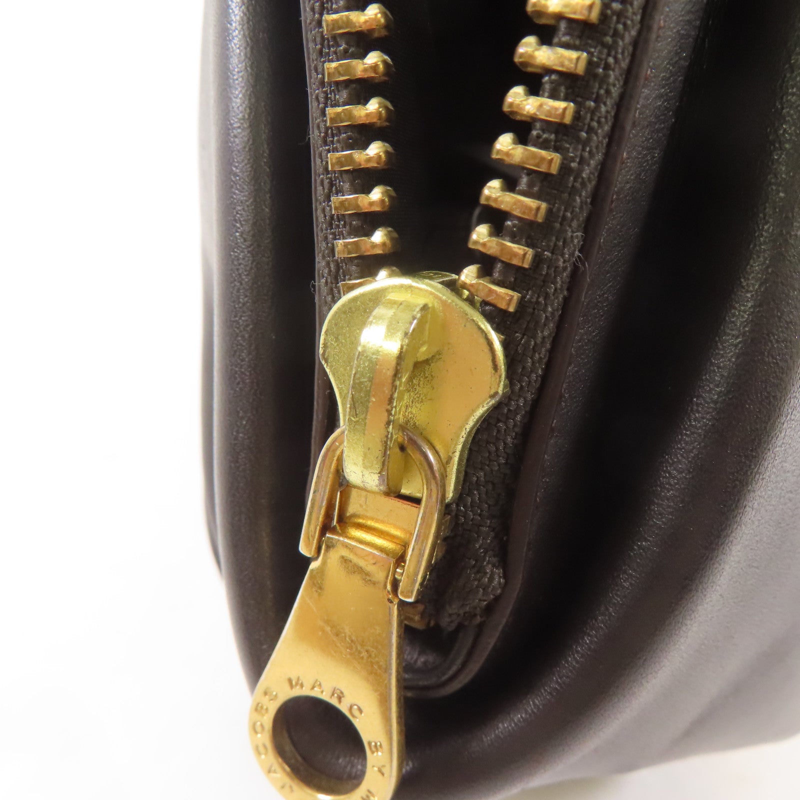 MARC BY MARC JACOBS 牛皮皮革2 Way Shoulder Bag金扣手挽肩背兩用袋啡色