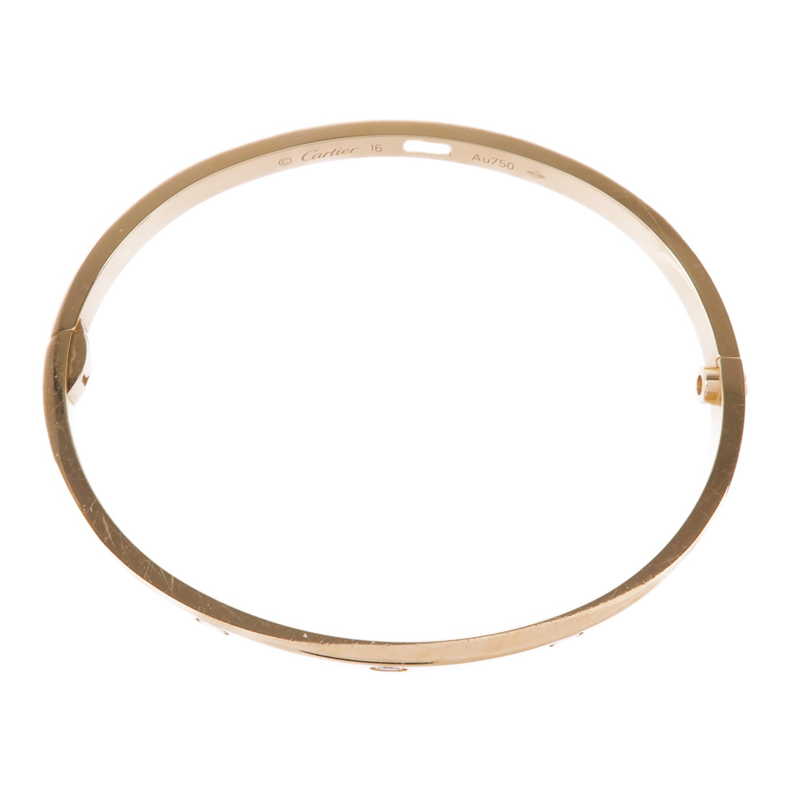 CARTIER 18K黃金Love Bracelet 6P Diamond鑽石手鐲Cartier#16