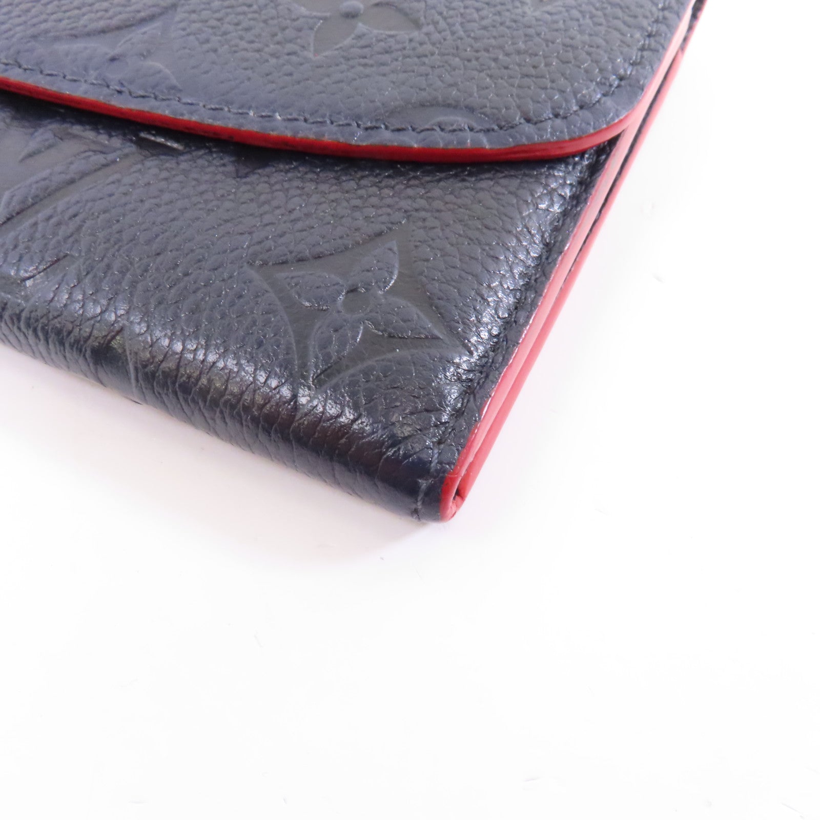 LOUIS VUITTON Monogram Empreinte Portefeuille Emily金扣長錢包深藍色