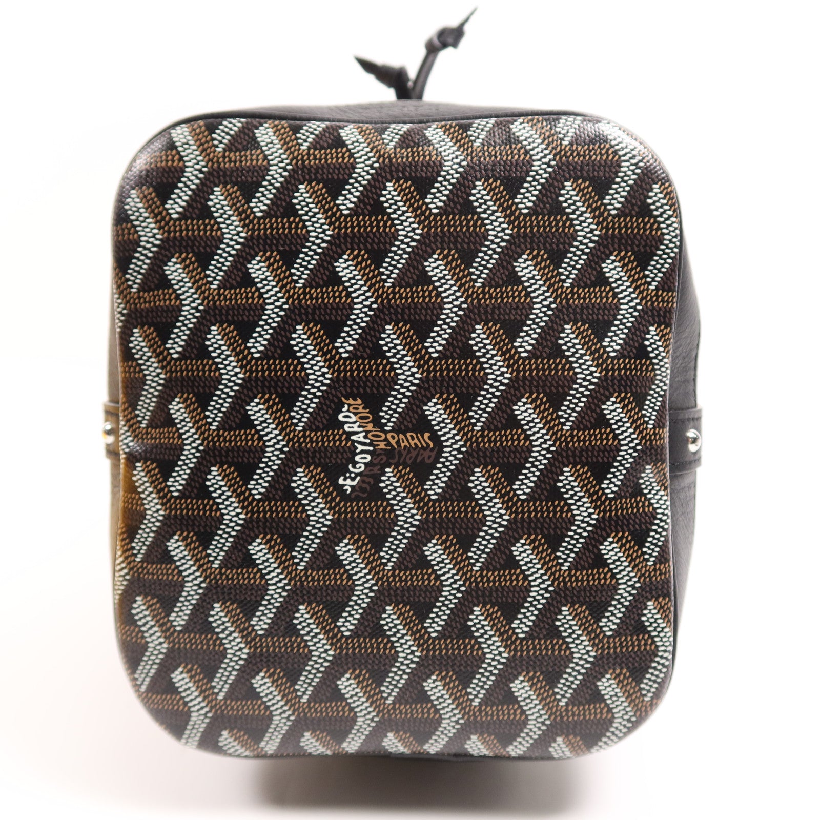 GOYARD 塗層帆布Petit Flot Bucket銀扣肩背袋