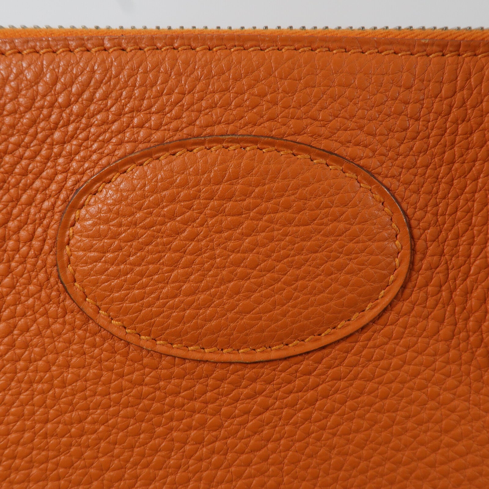 HERMES Clemence皮革Bolide 31手挽袋Orange