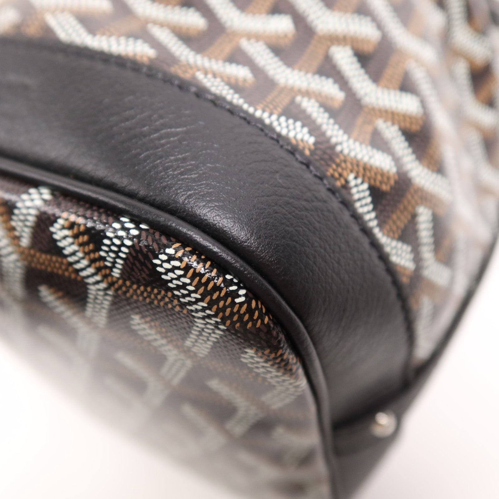 GOYARD 塗層帆布Petit Flot Bucket銀扣肩背袋