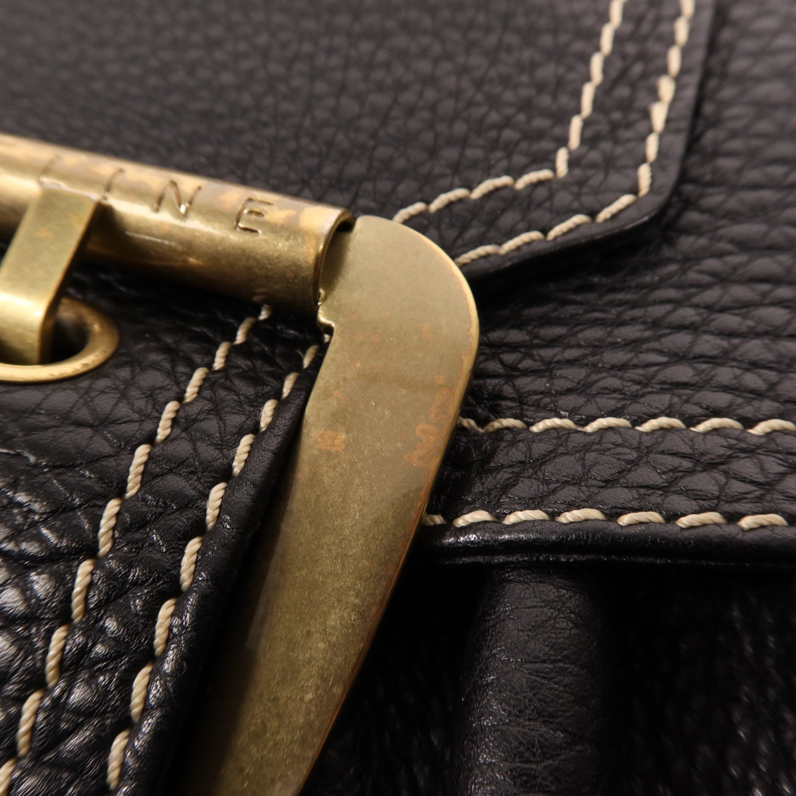 CELINE 牛皮皮革Shoulder Bag金扣肩背袋