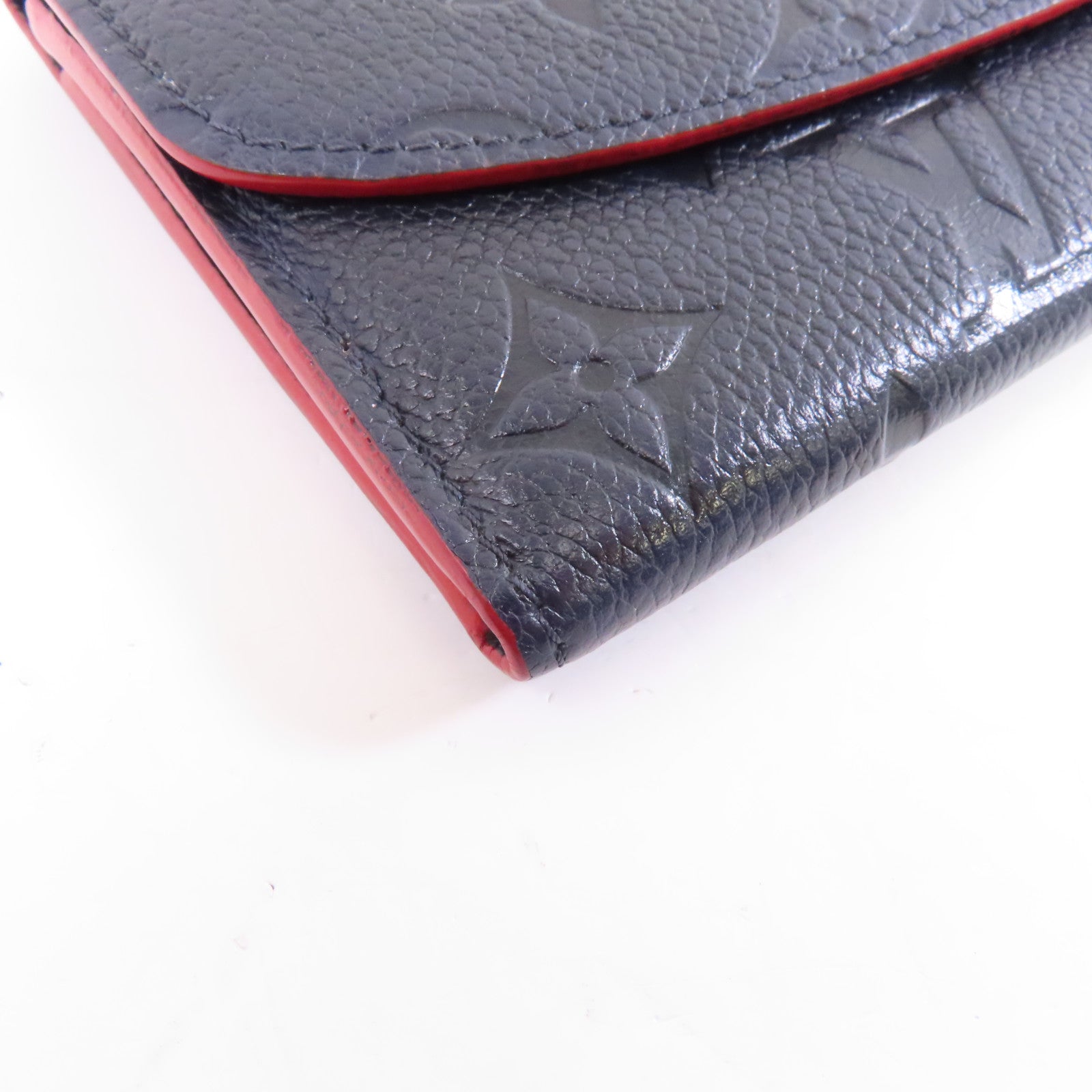 LOUIS VUITTON Monogram Empreinte Portefeuille Emily金扣長錢包深藍色