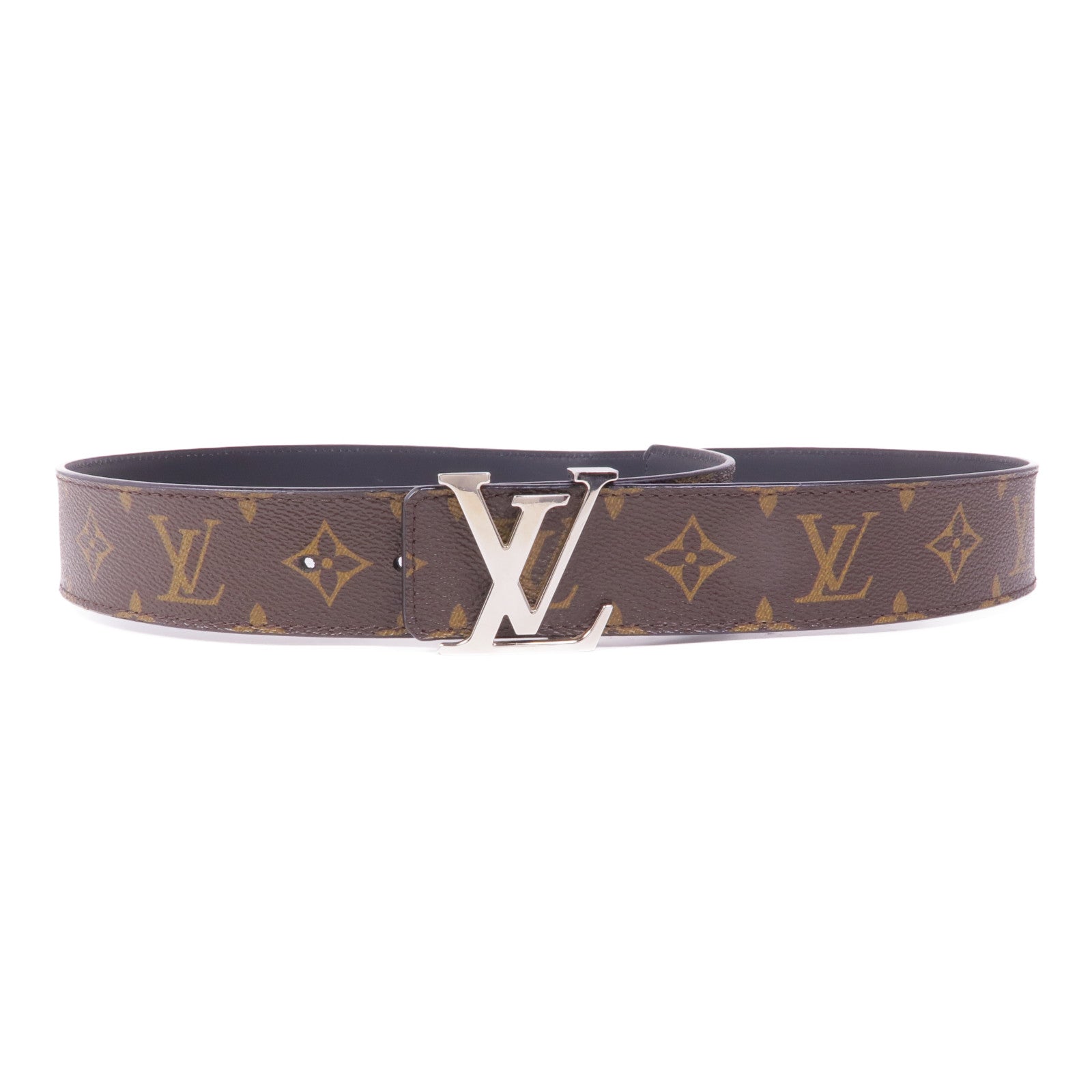 LOUIS VUITTON Monogram Belt 90cm銀扣皮帶