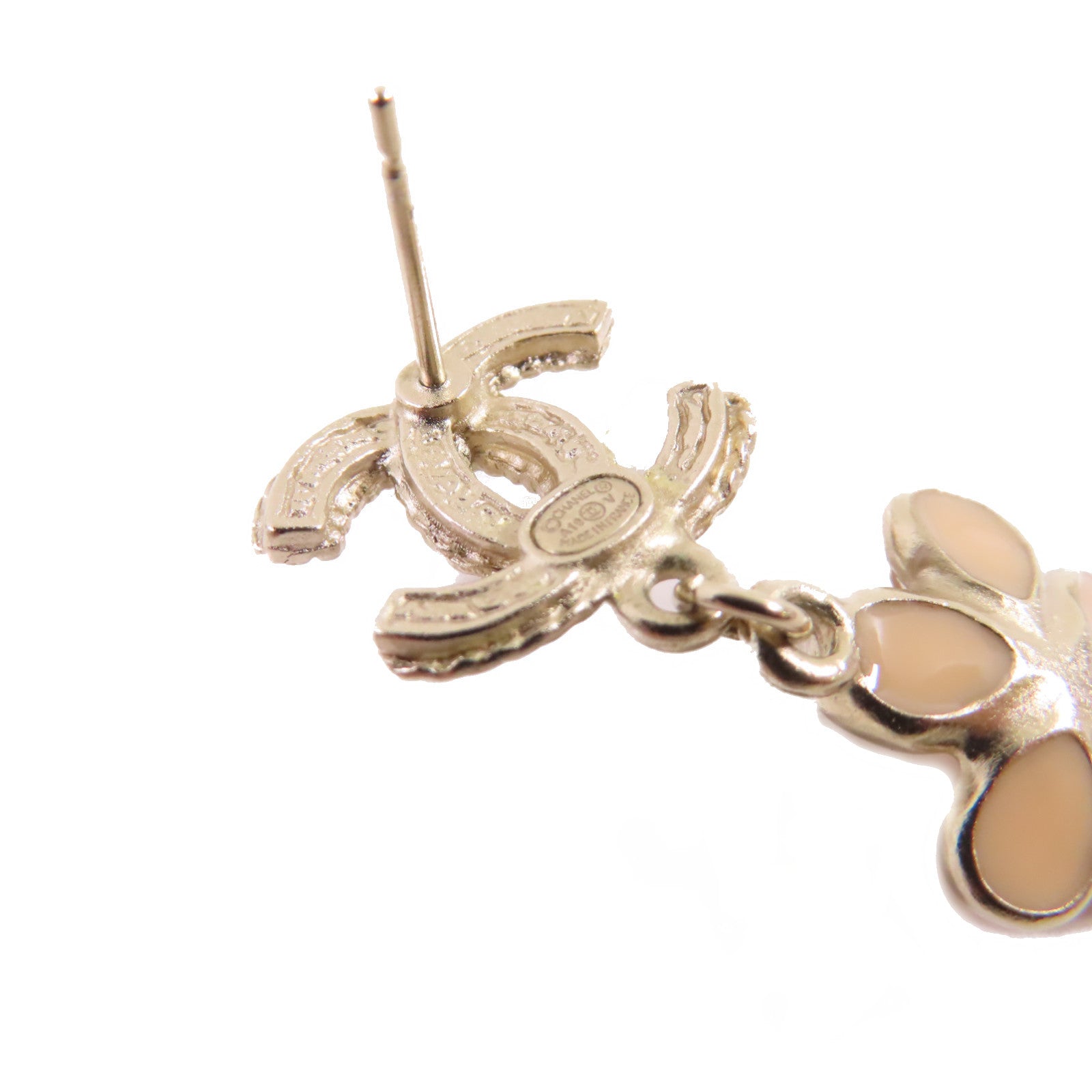 CHANEL 金屬CC Earrings金扣耳環
