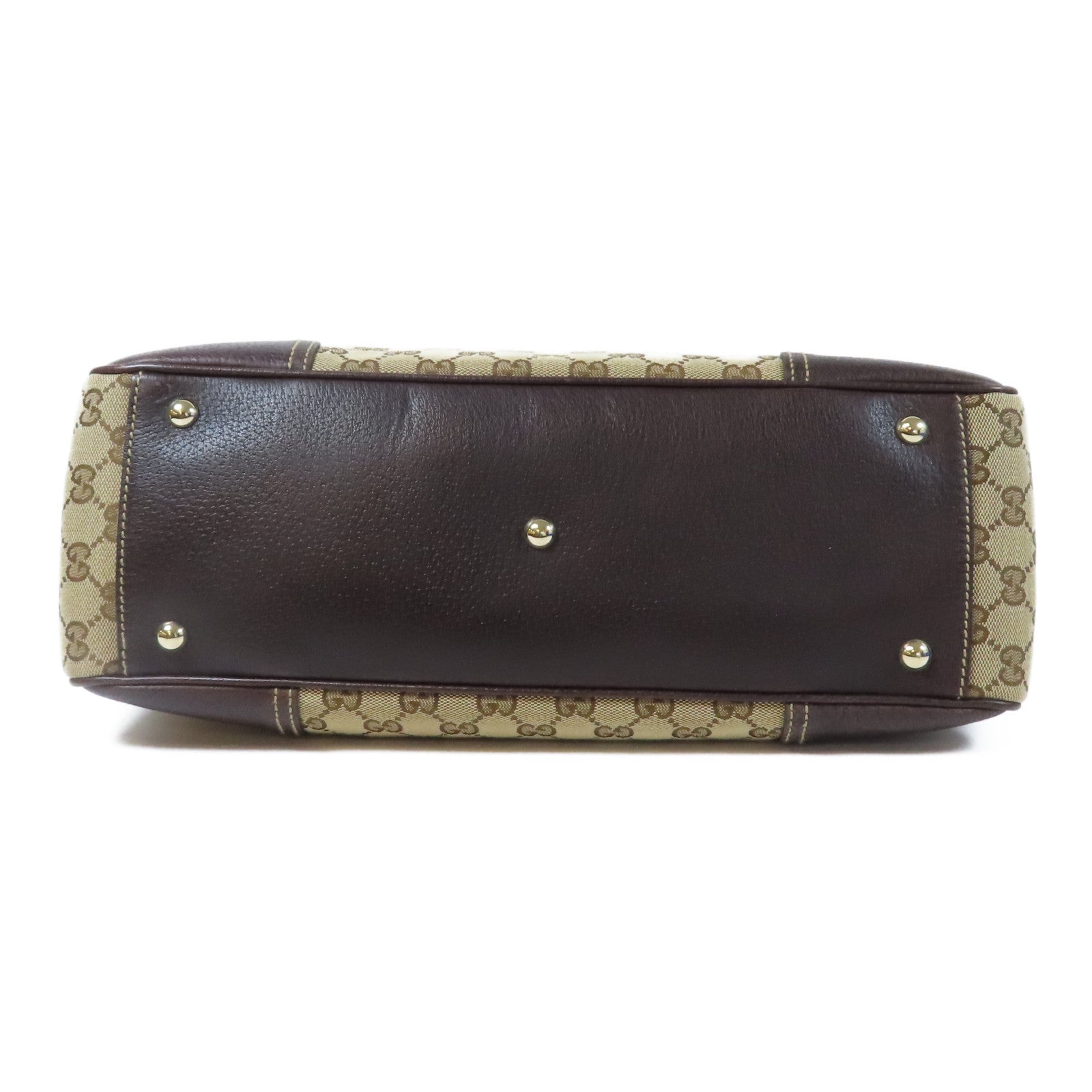 GUCCI 帆布Shoulder Bag金扣肩背袋啡色