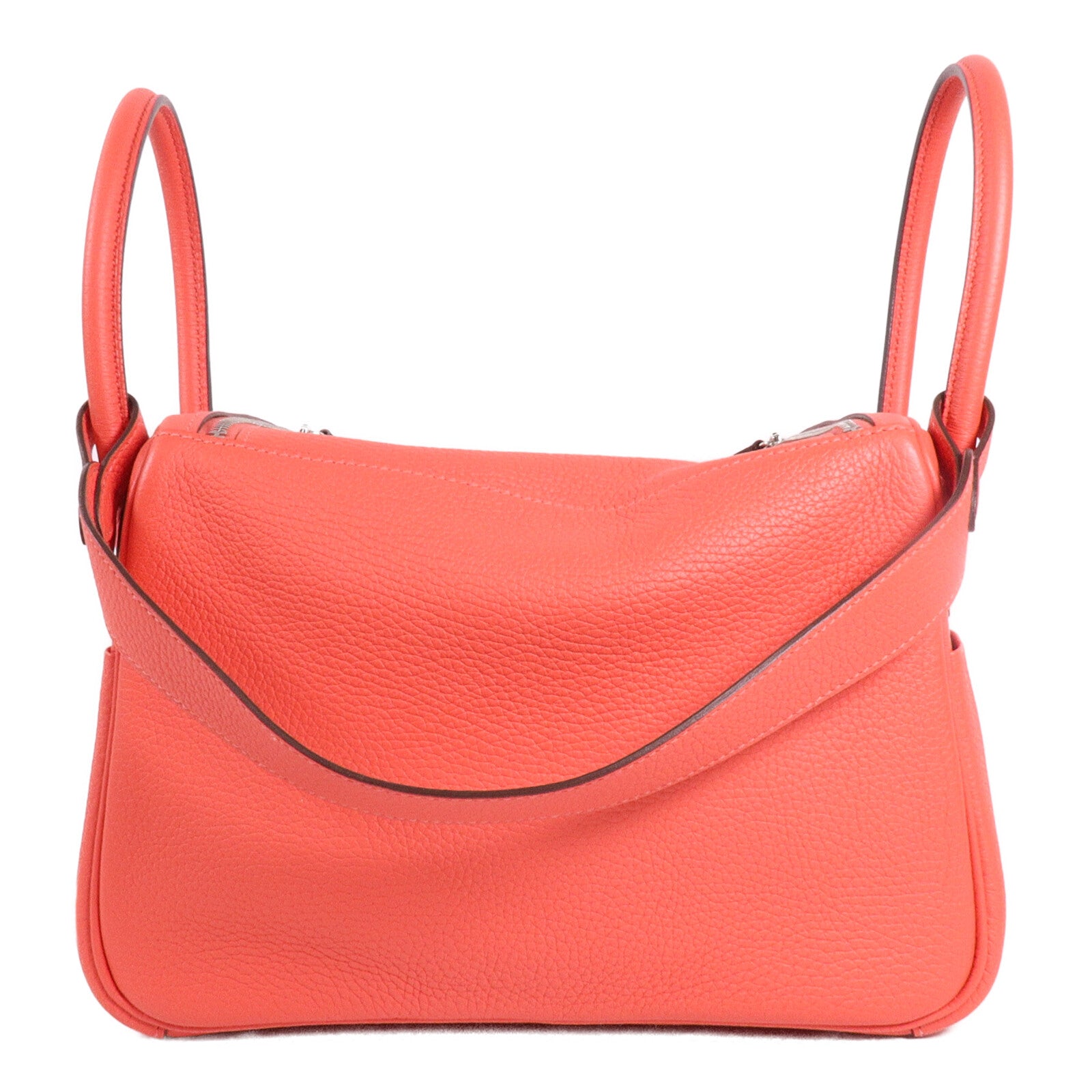 HERMES Clemence皮革Lindy 26手挽肩背兩用袋Rose Jaipur