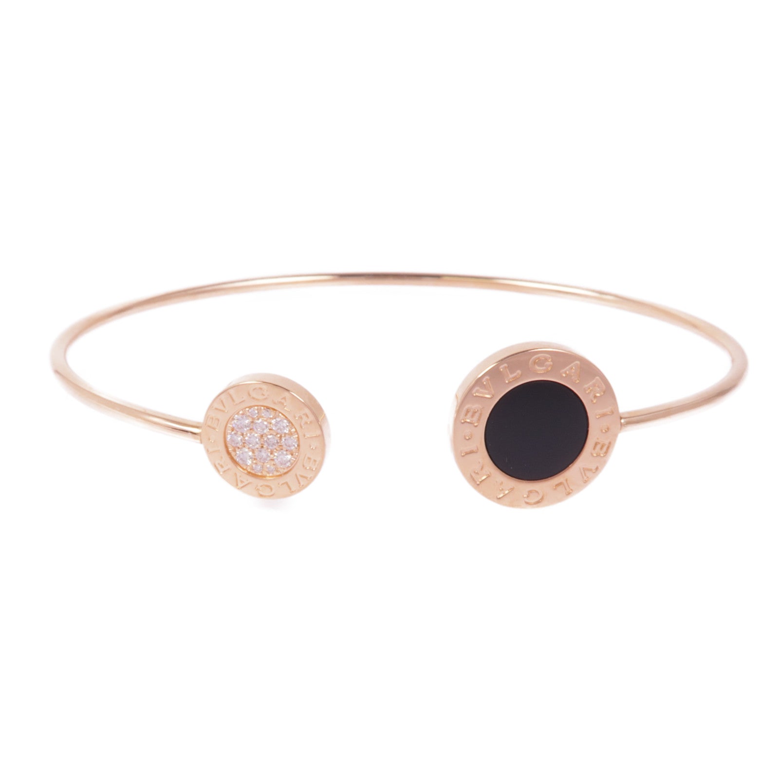 BVLGARI 【激減優惠】18K玫瑰金Bvlgari Bvlgari Bracelet縞瑪瑙/鑽石手鐲