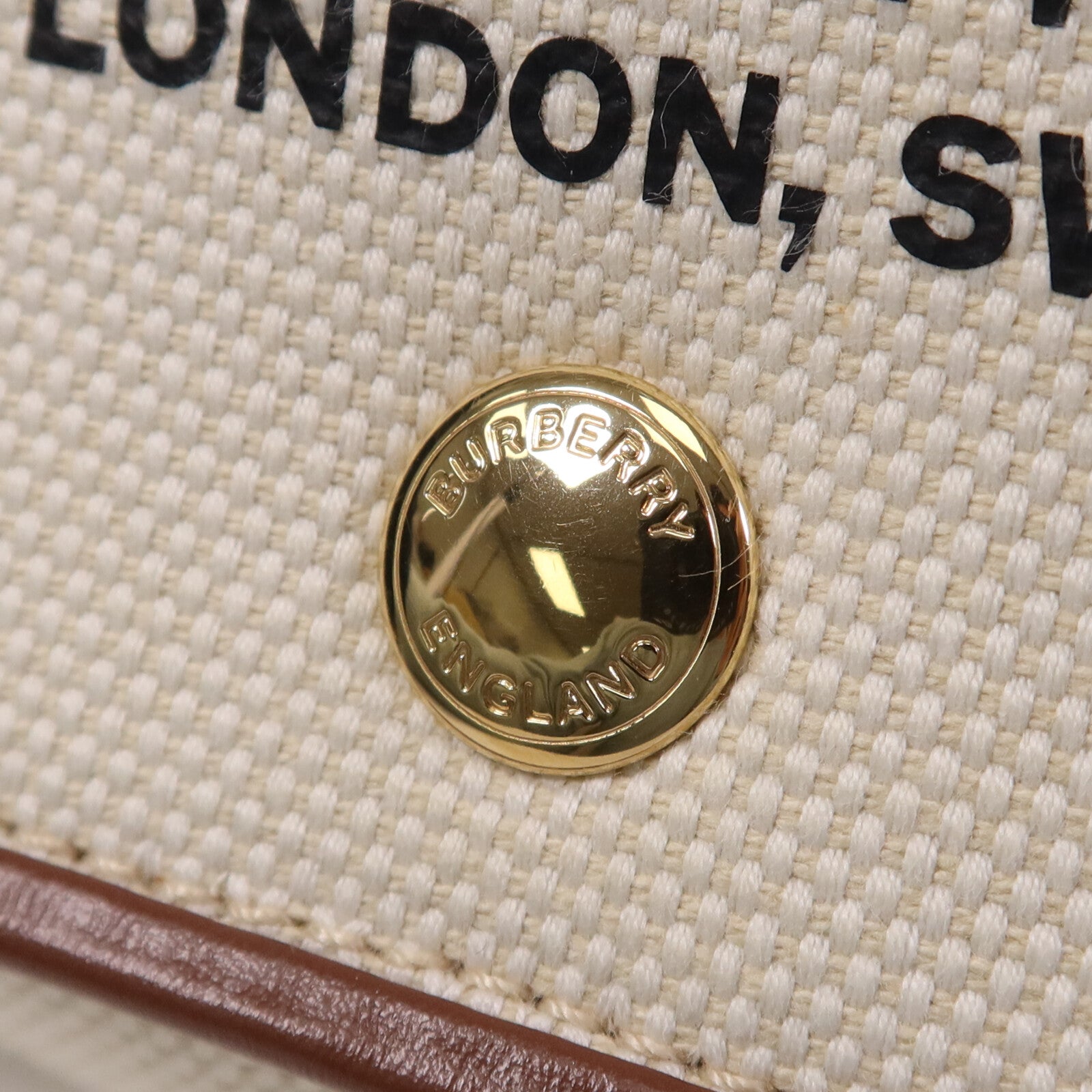 BURBERRY 帆布Horseferry金扣肩背袋