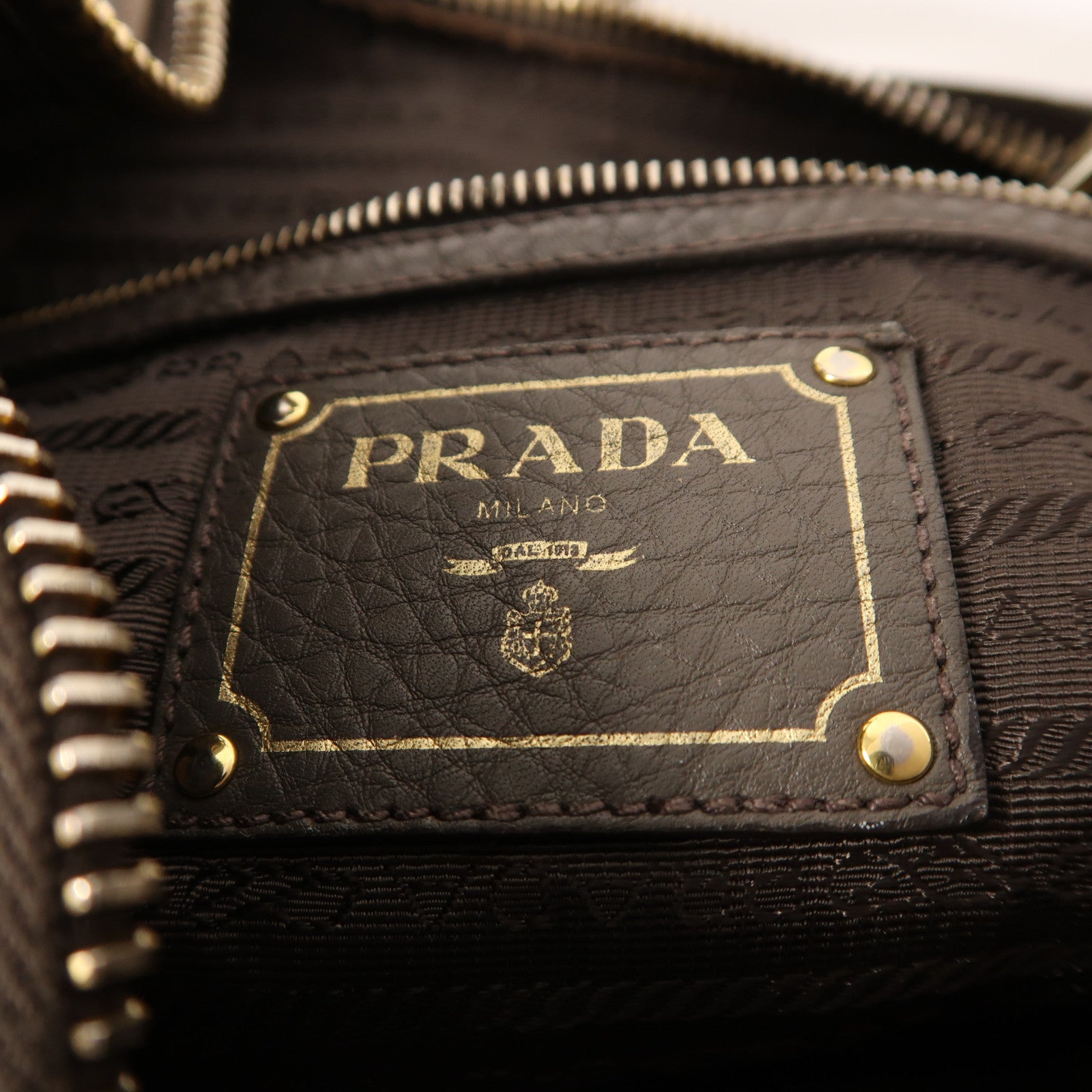 PRADA 【激減優惠】牛皮皮革Shoulder Bag金扣肩背袋
