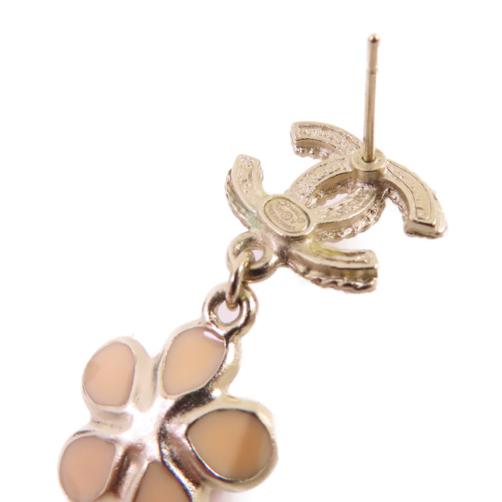 CHANEL 金屬CC Earrings金扣耳環