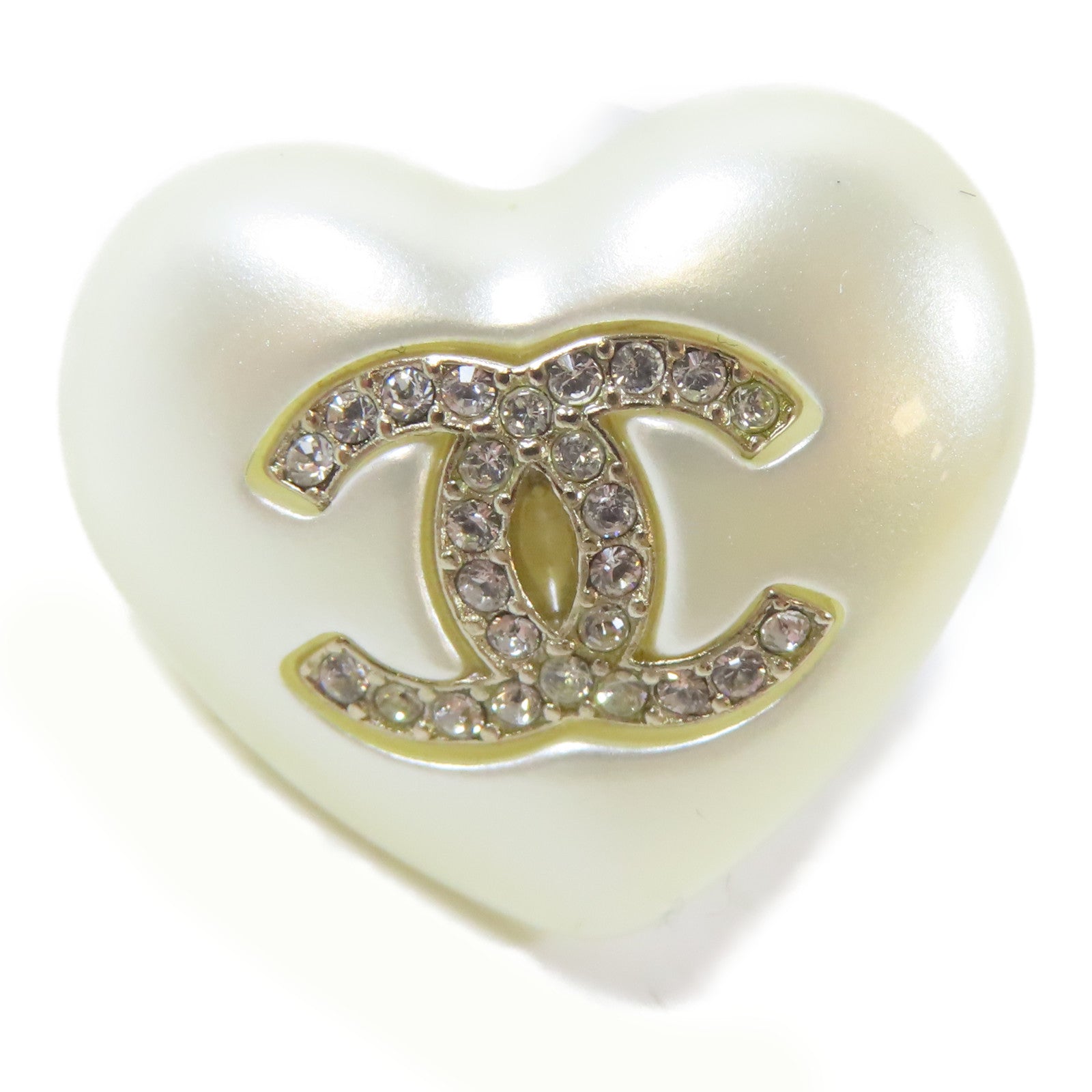 CHANEL 【激減優惠】PVC/水晶Pierced Earrings耳環白色