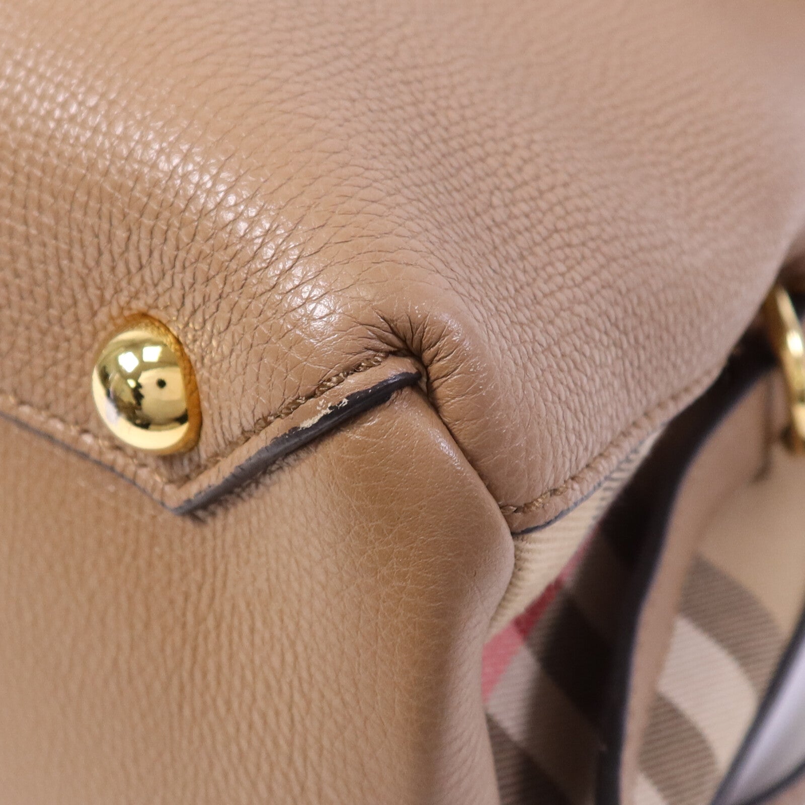 BURBERRY 牛皮皮革2 Way Shoulder Bag金扣手挽肩背兩用袋