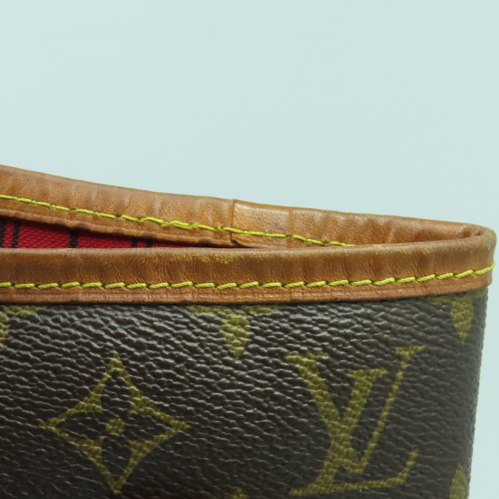 LOUIS VUITTON Monogram Neverfull MM金扣肩背袋啡色