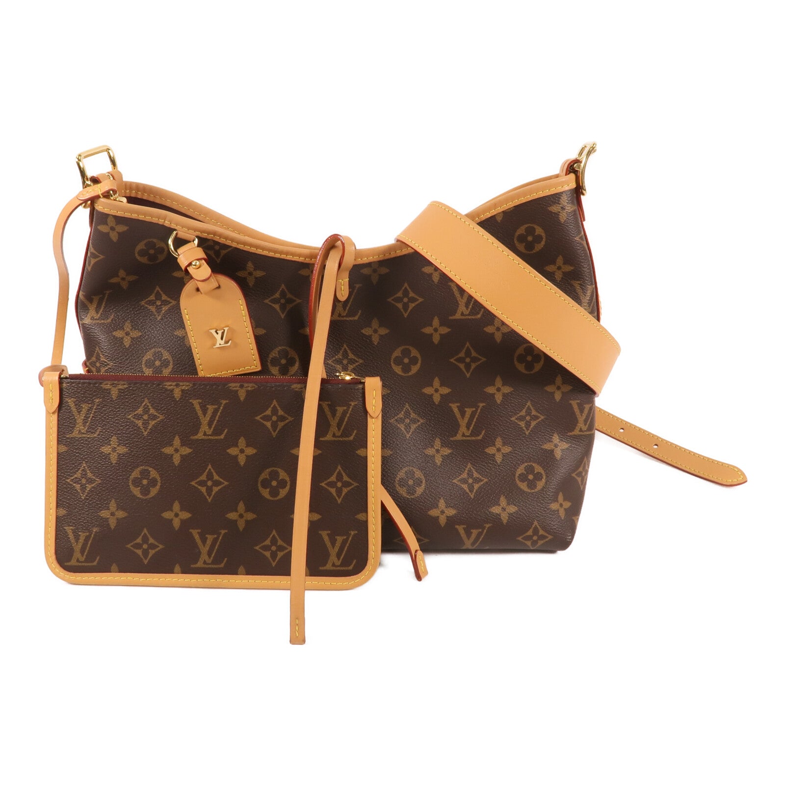 LOUIS VUITTON Monogram CarryAll PM金扣肩背袋