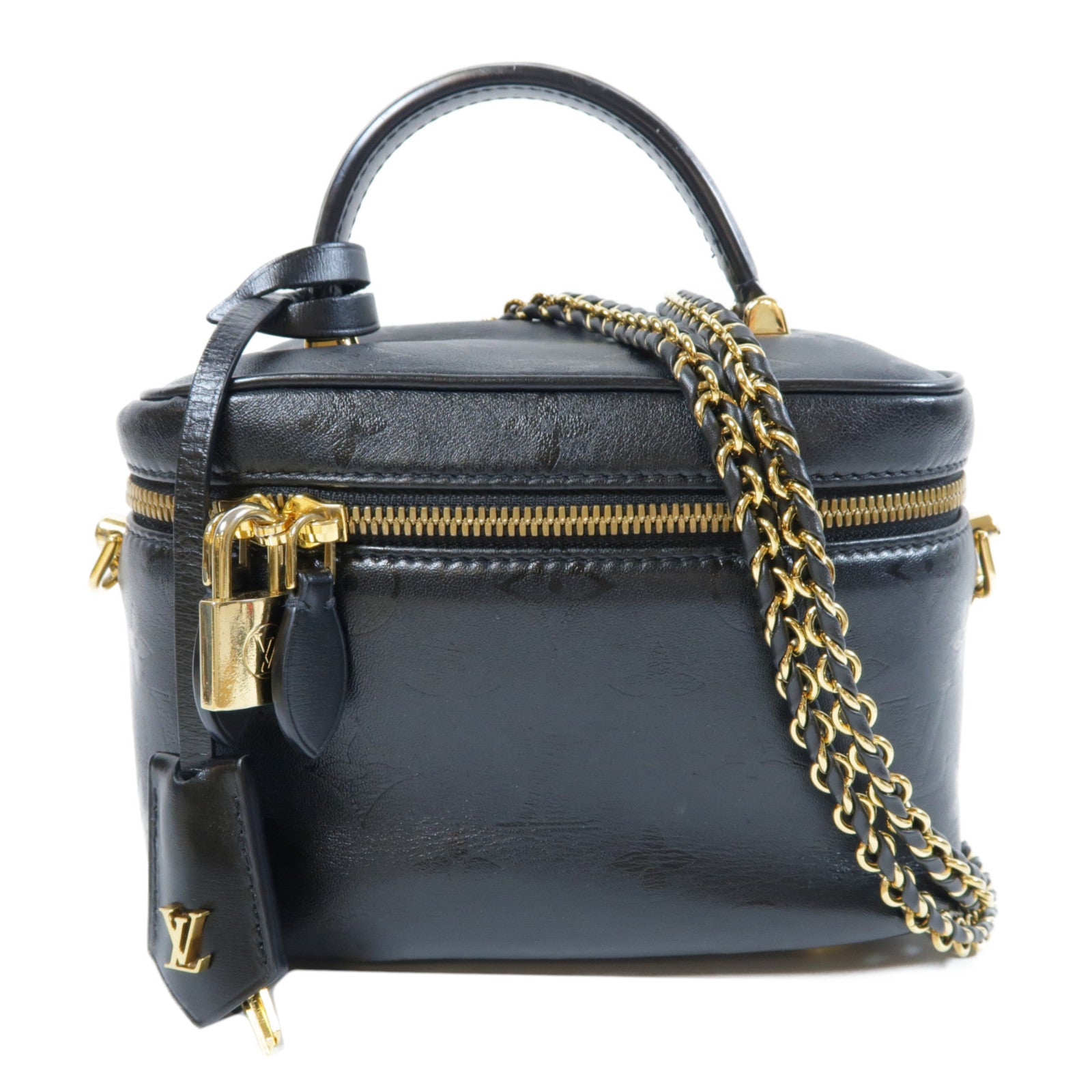 LOUIS VUITTON 【激減優惠】Monogram Ink Vanity PM金扣手挽肩背兩用袋黑色