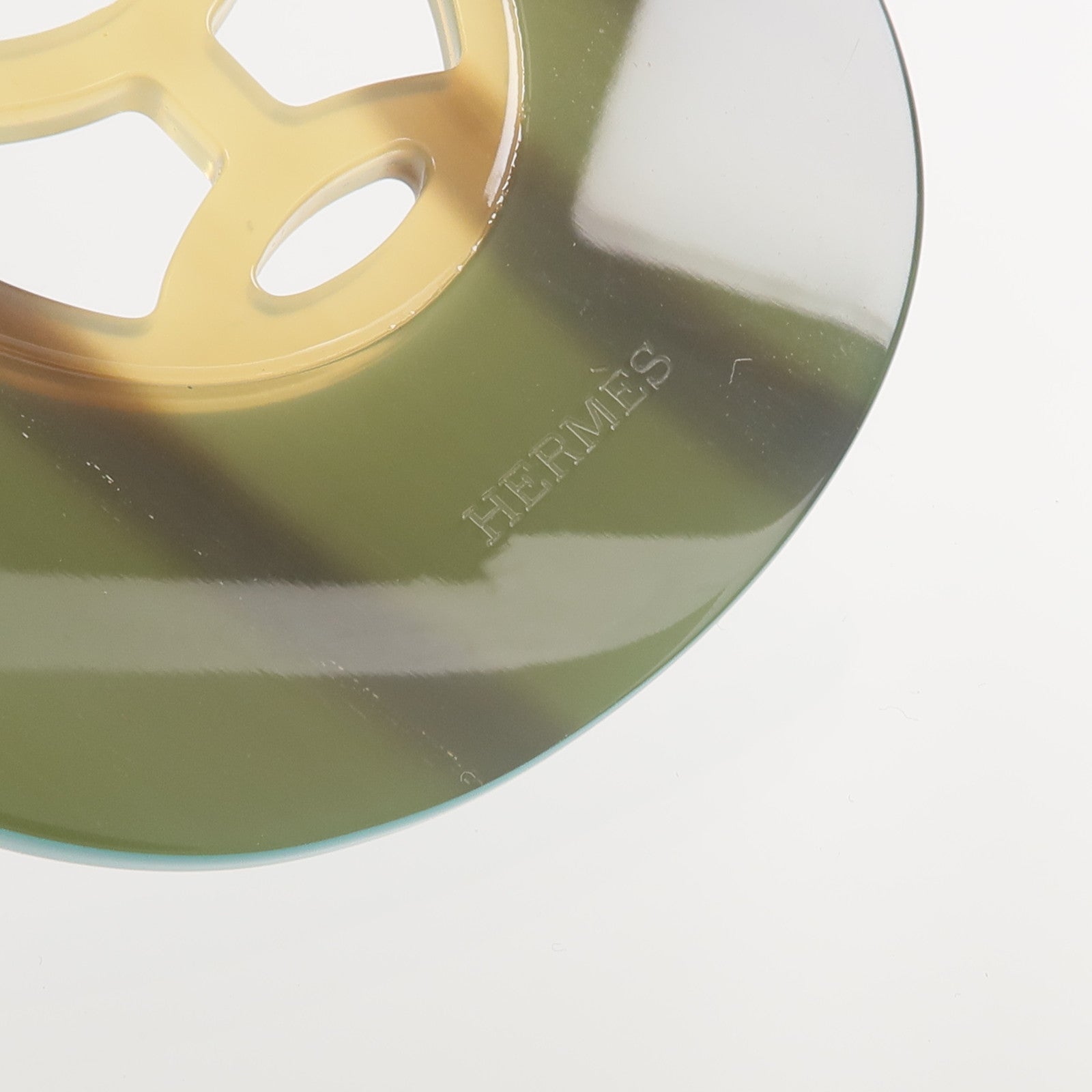 HERMES 水牛角/ 漆木Lift Pendant項鍊
