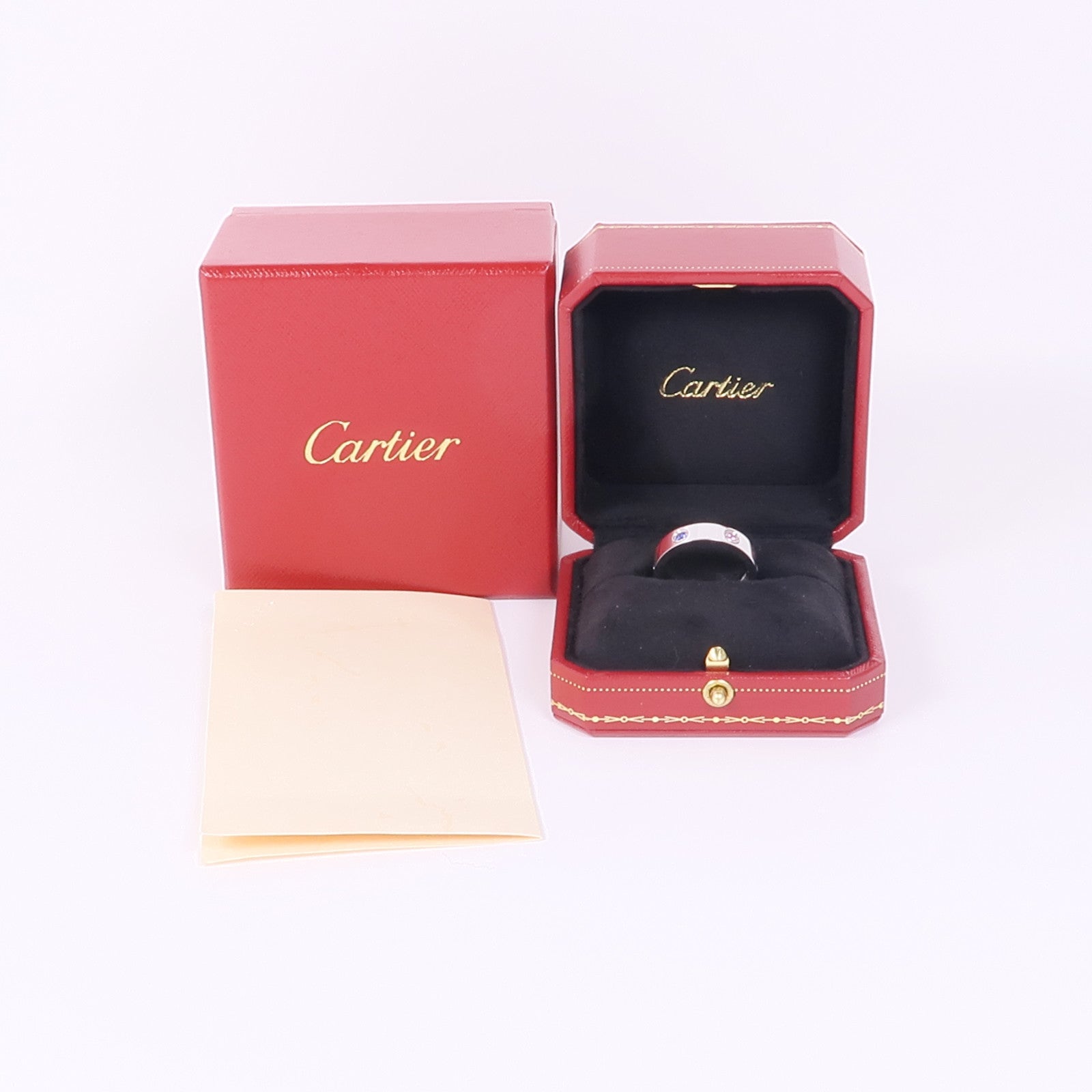 CARTIER 18K白金Love Ring戒指US#9.75/Cartier#62