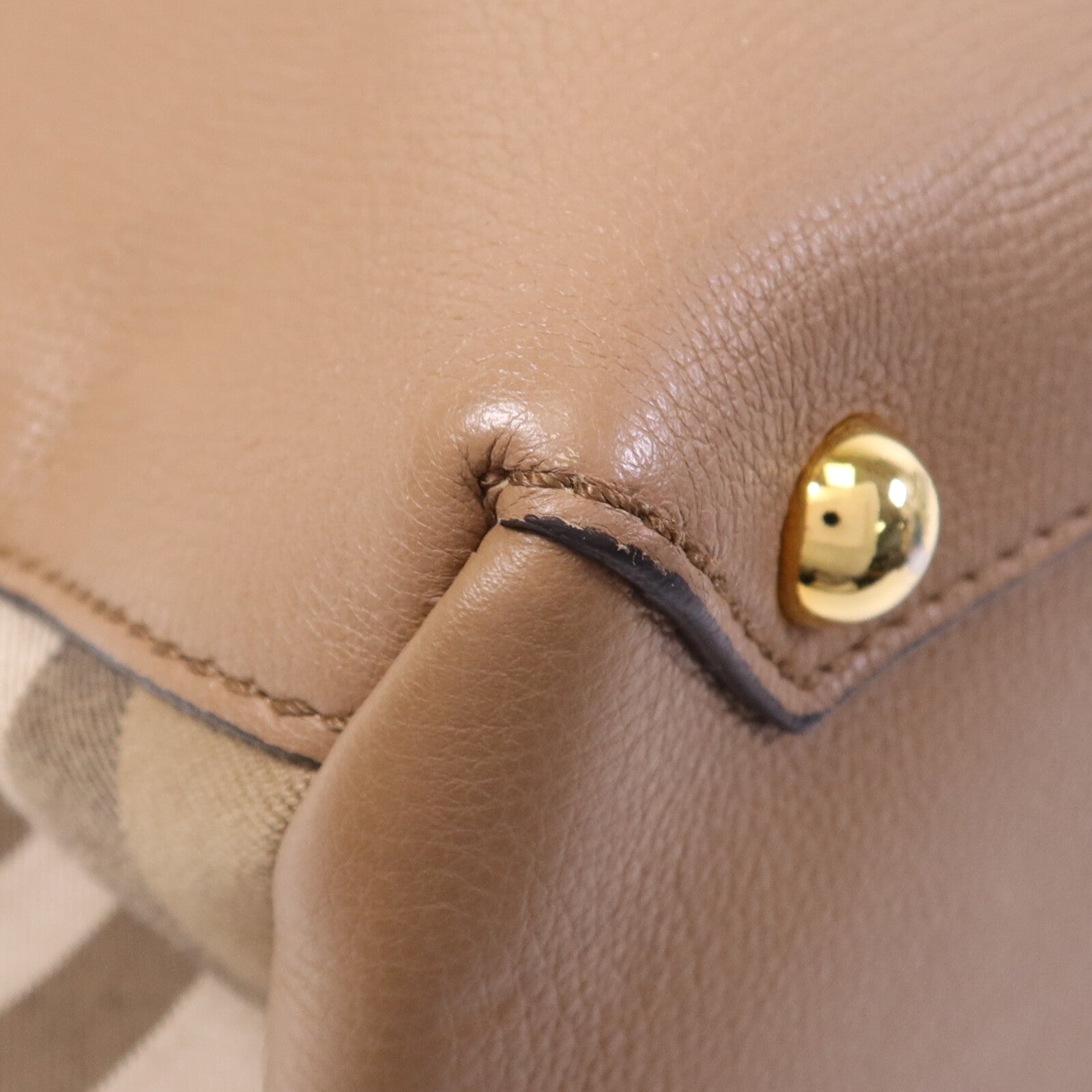 BURBERRY 牛皮皮革2 Way Shoulder Bag金扣手挽肩背兩用袋