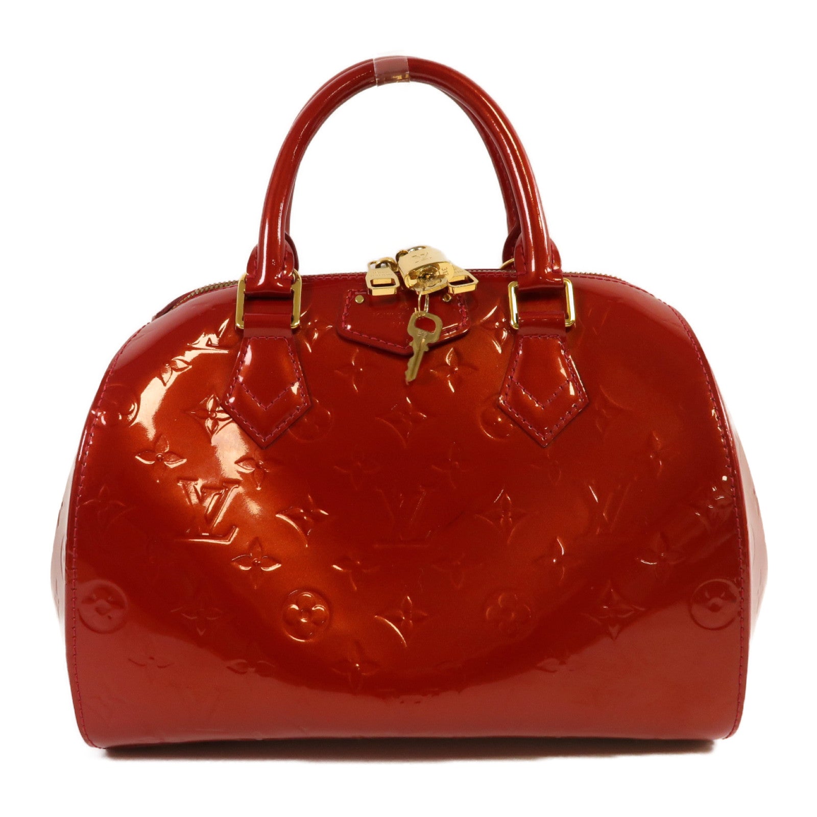 LOUIS VUITTON **【激減優惠】Monogram Vernis Montana金扣手挽袋紅色