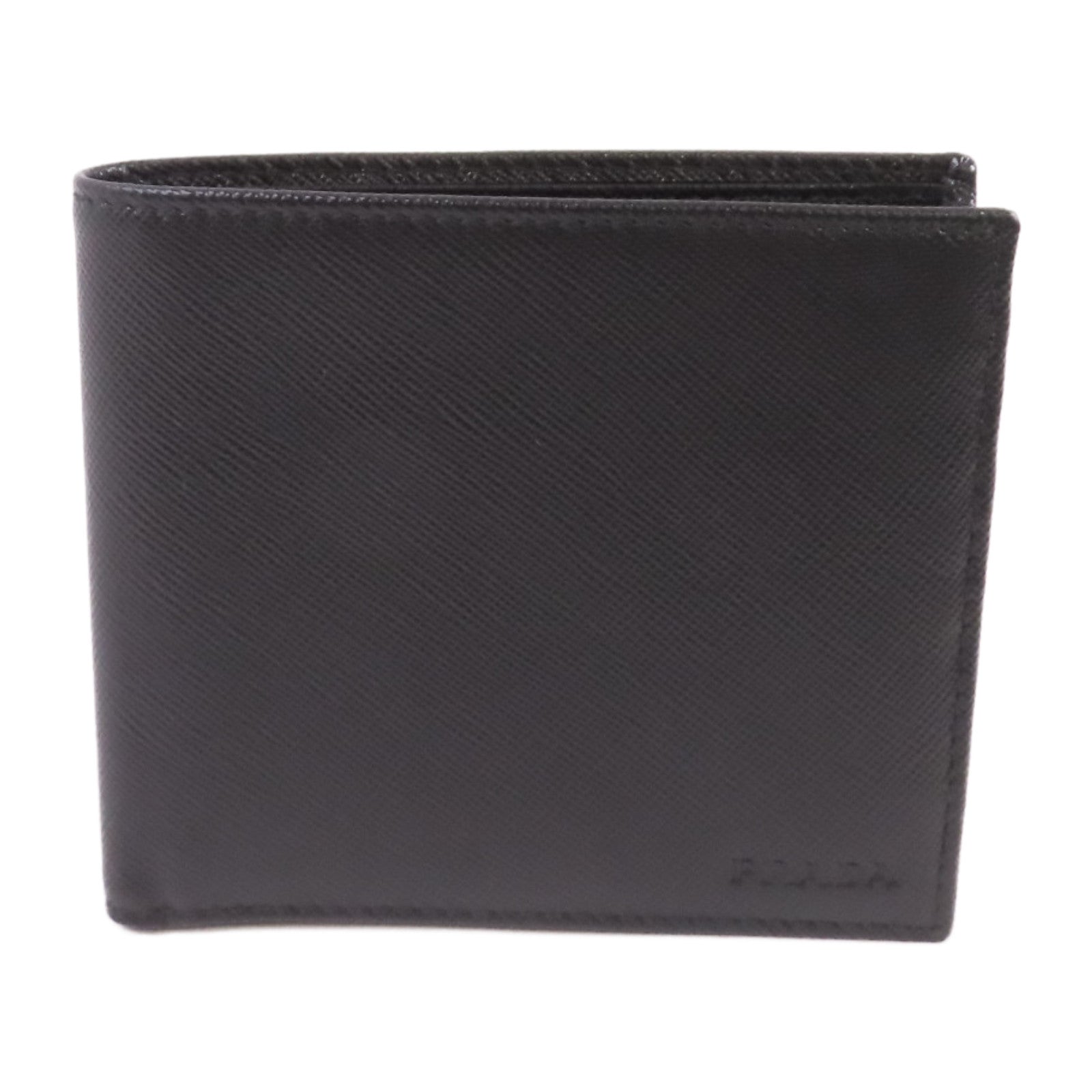 PRADA Saffiano皮革Short Wallet短錢包黑色