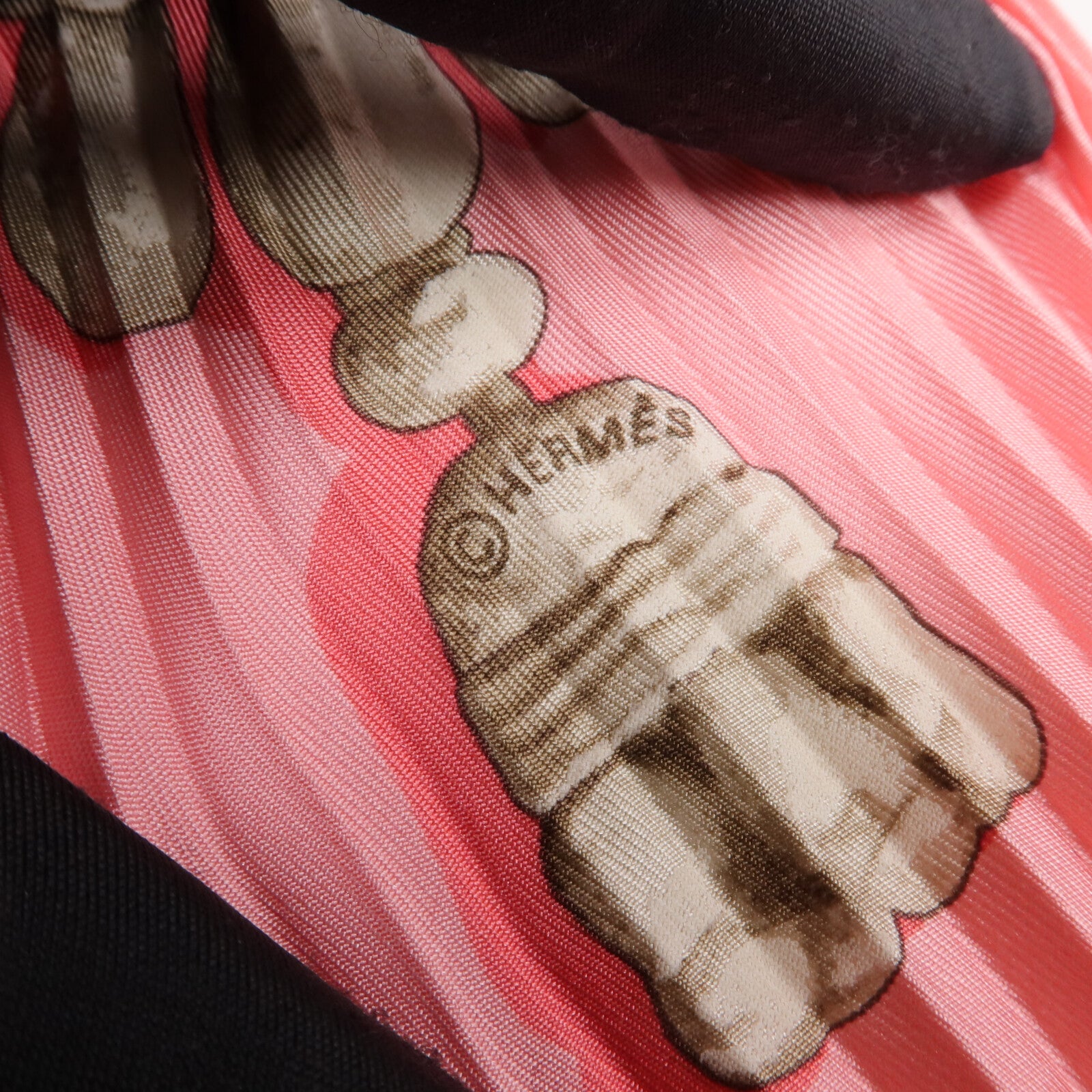 HERMES 【激減優惠】絲質Pleated Scarf絲巾